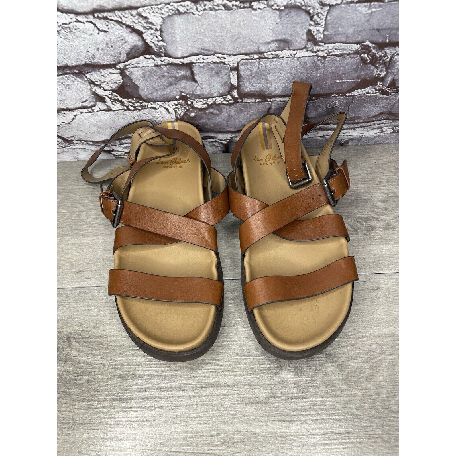 Sam Edelman Sam Edelman Eleanora Brown Leather Lug Sole Strap Sandals Wo Size US 11 / IT 41 - 2 Thumbnail