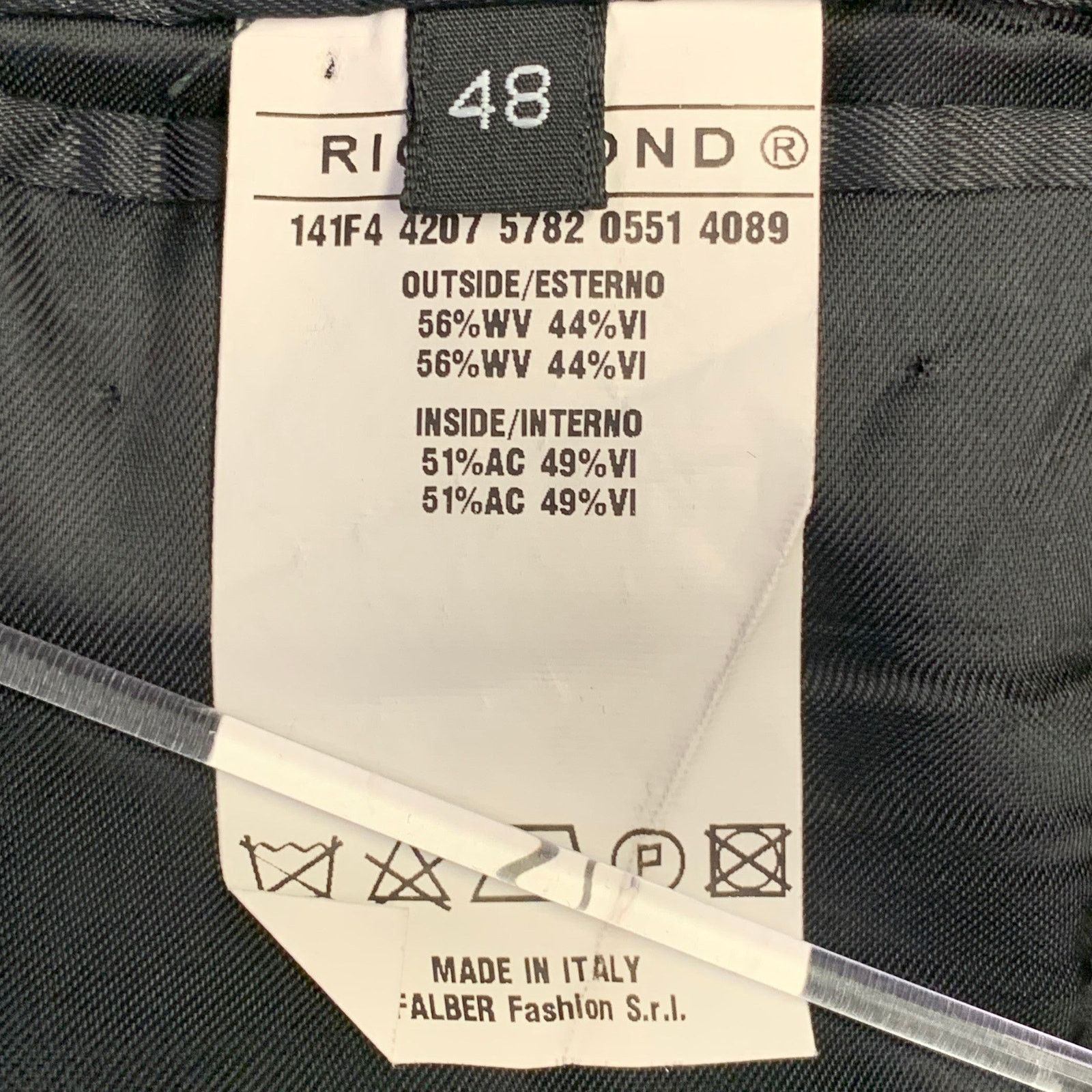John Richmond Size 38 Black Nailhead Wool Blend Notch Lapel Sport Coat Size 38R - 10 Thumbnail
