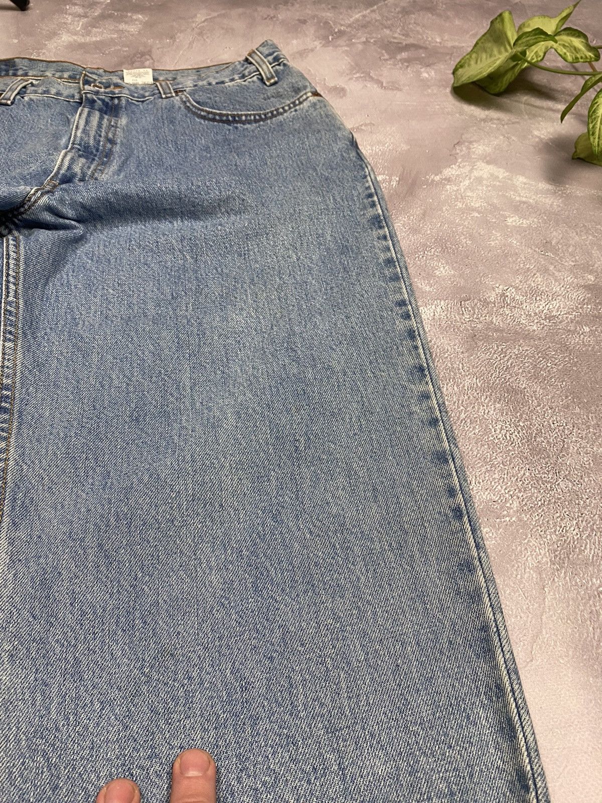 Jean × Levi's × Vintage Vintage Levis 550 1999 Jeans Baggy Wash Denim Blue Size US 36 / EU 52 - 8 Thumbnail