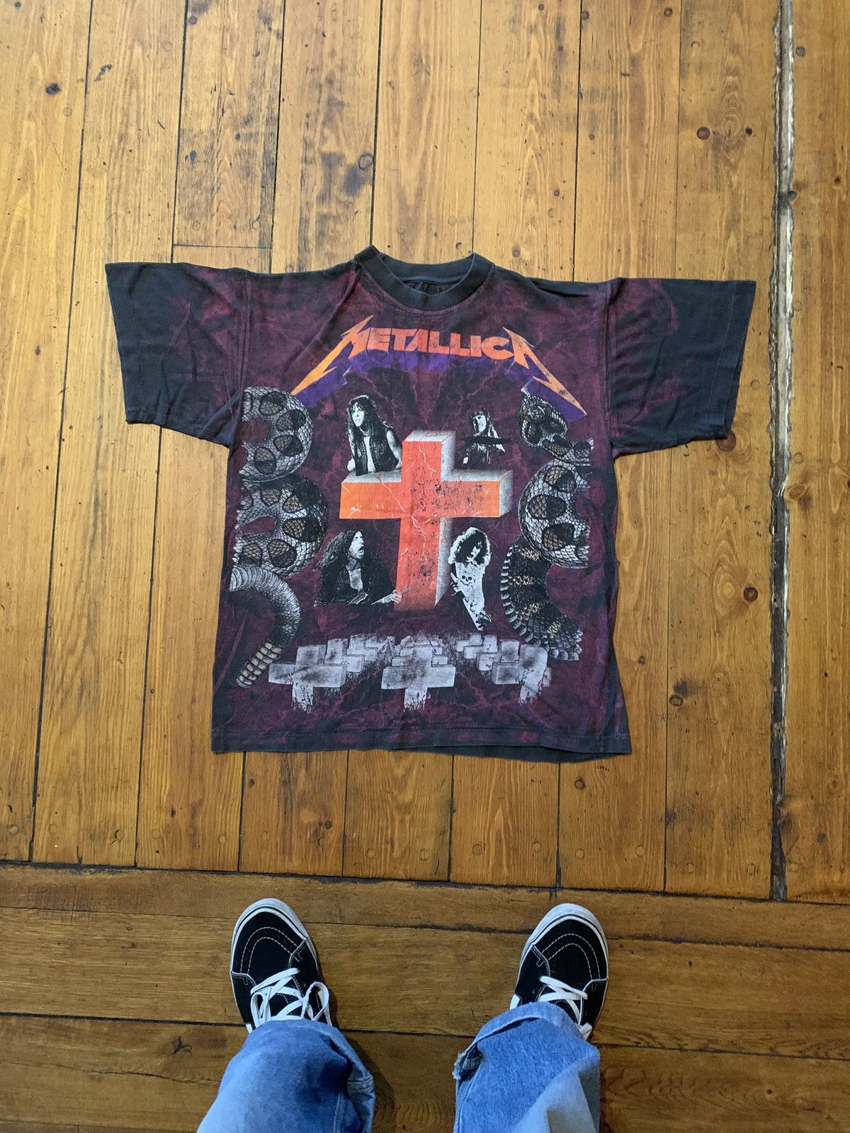 Metallica Vintage all over print metallica band tee Size US M / EU 48-50 / 2 - 2 Thumbnail
