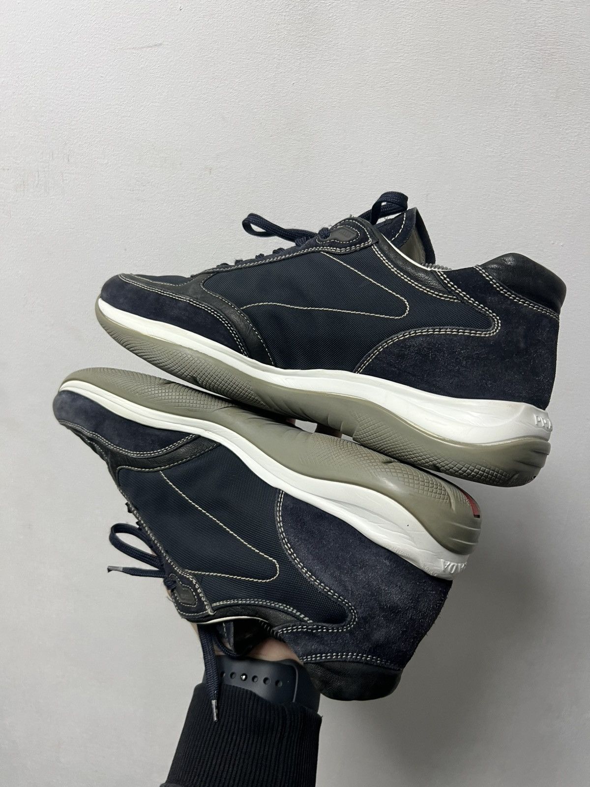 Prada Vintage Prada Blue American Cup Luxury Sneakers Size US 9 / EU 42 - 10 Thumbnail