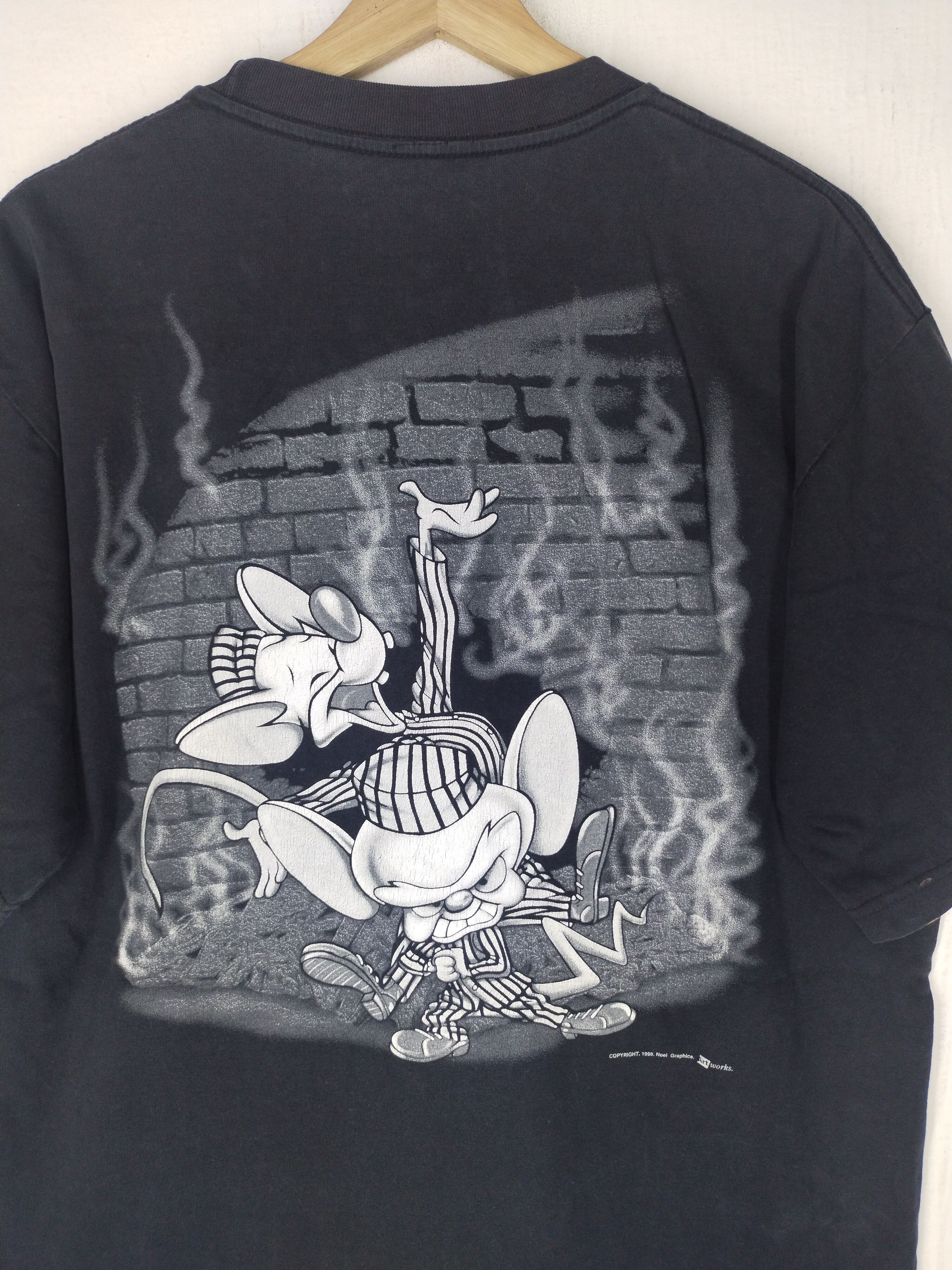 Vintage 98's Vintage Movie Pinky and The Brain, Neol Graphic Shirt Size US L / EU 52-54 / 3 - 10 Thumbnail