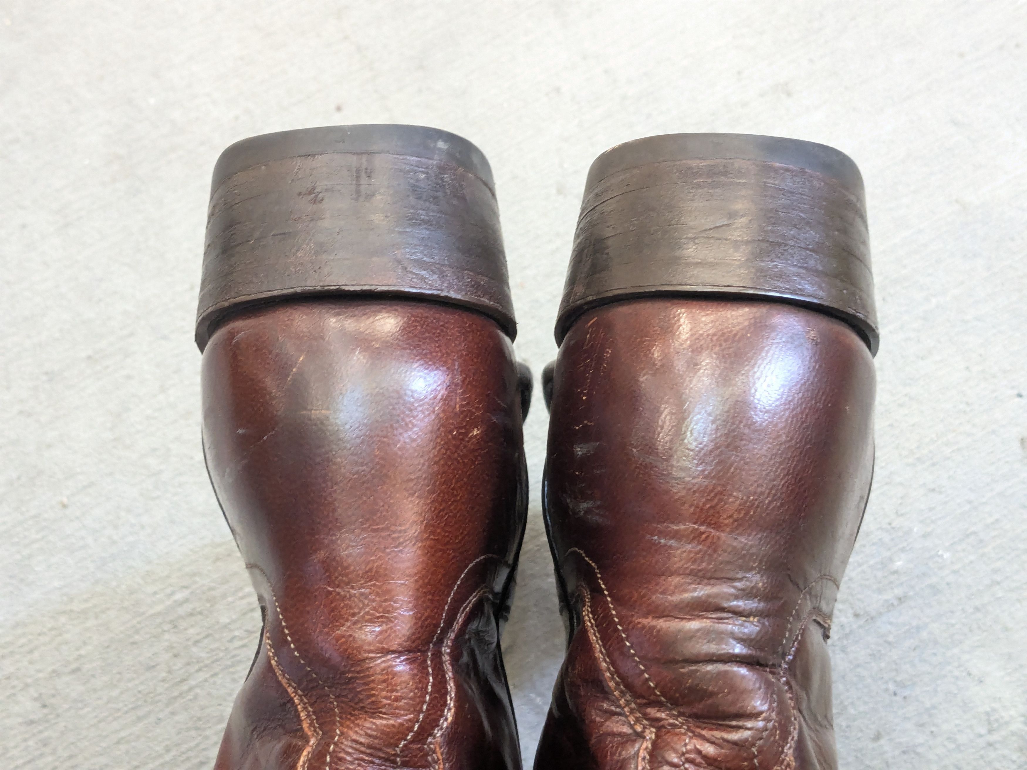 Genuine Leather Tom Taylor Cowboy Boots 9.5 Brown Leather USA Botas Size US 9.5 / EU 42-43 - 15 Thumbnail