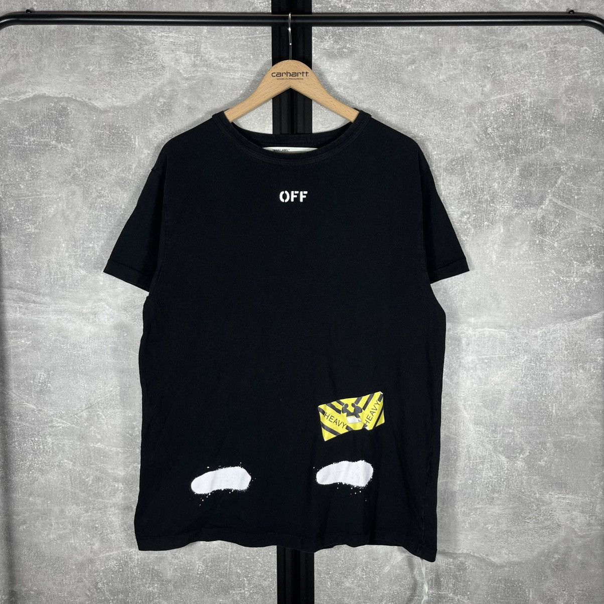Off-White OFF WHITE SPRAY DIAGONAL VINTAGE TEE TSHIRT VIRGIL ABLOH Size US L / EU 52-54 / 3 - 6 Thumbnail
