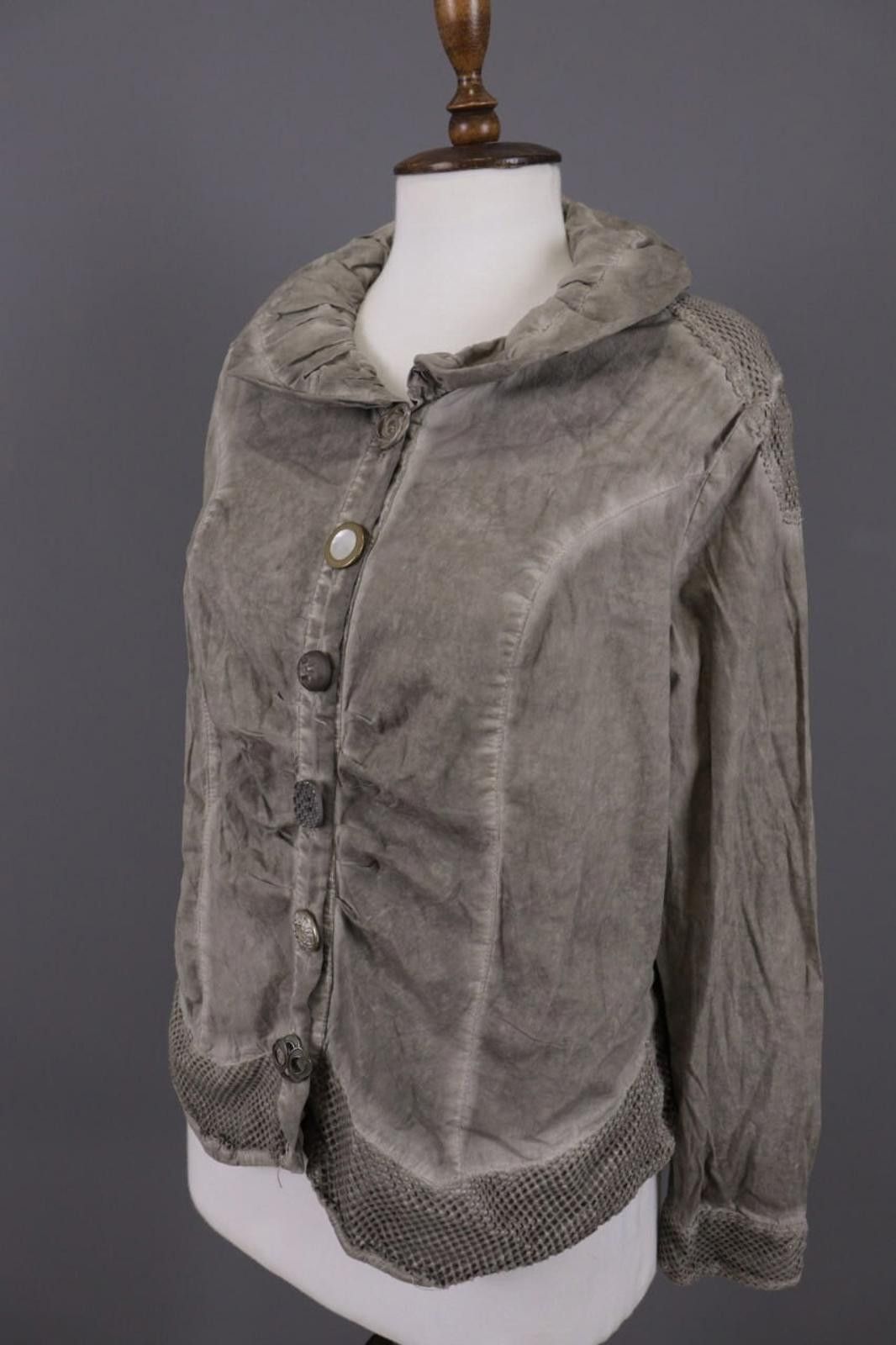 Designer Bottega Gray Designer Lagenlook Blouse Tunic Size XXL Size XL / US 12-14 / IT 48-50 - 7 Thumbnail
