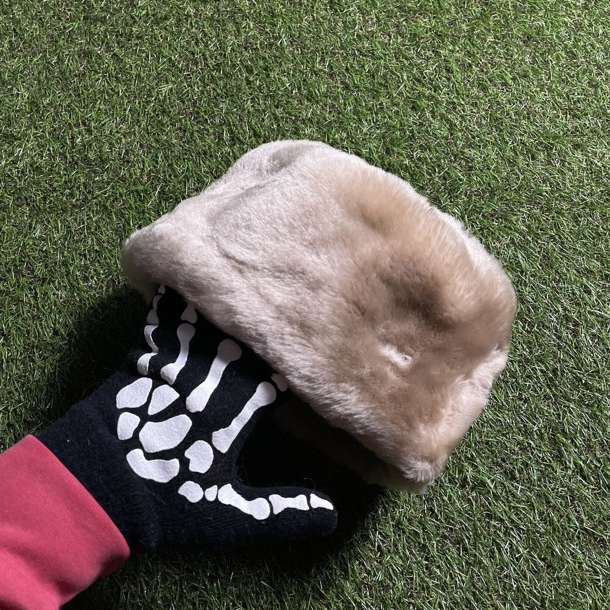 Vintage Vintage Y2K Fuzzy Mohair Beanie Cream Alt Goth Ushanka OS Size ONE SIZE - 1 Thumbnail