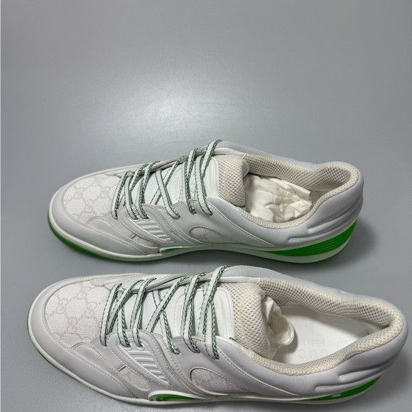 Gucci Gucci Basket Sneakers White Green Men’s 13 Size US 13 / EU 46 - 4 Thumbnail