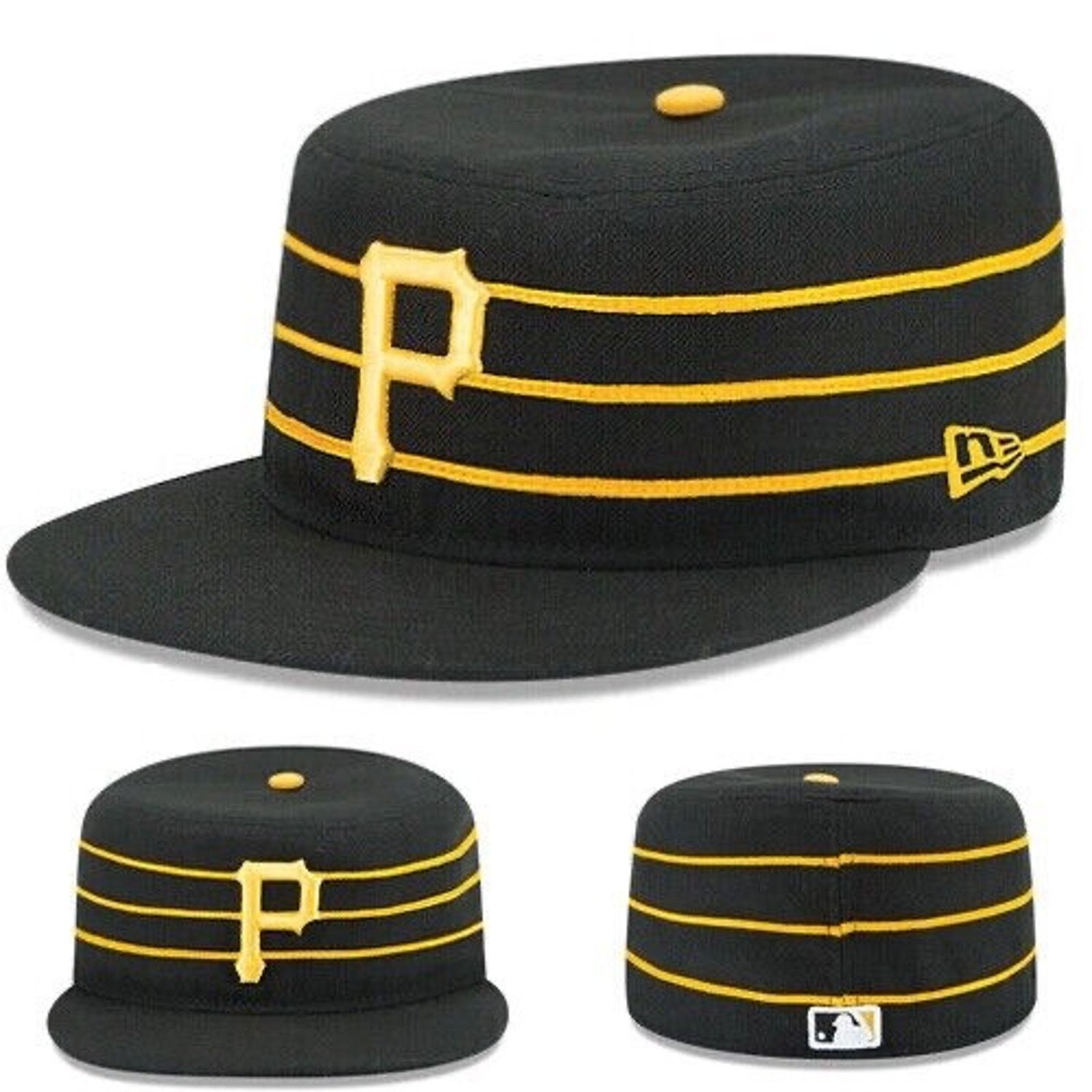 New Era Pittsburgh Pirates New Era Pillbox Stripe Hat MLB Sz 6 3/8 Size ONE SIZE - 8 Thumbnail
