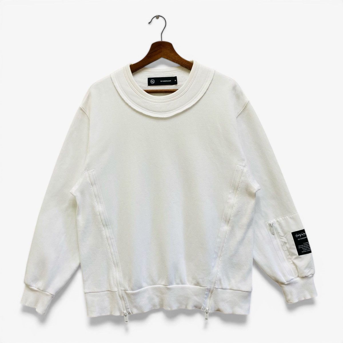 GU × Undercover GU x Undercover Jun Takahashi White Sweatshirt Multi-Zip M Size US M / EU 48-50 / 2 - 7 Thumbnail