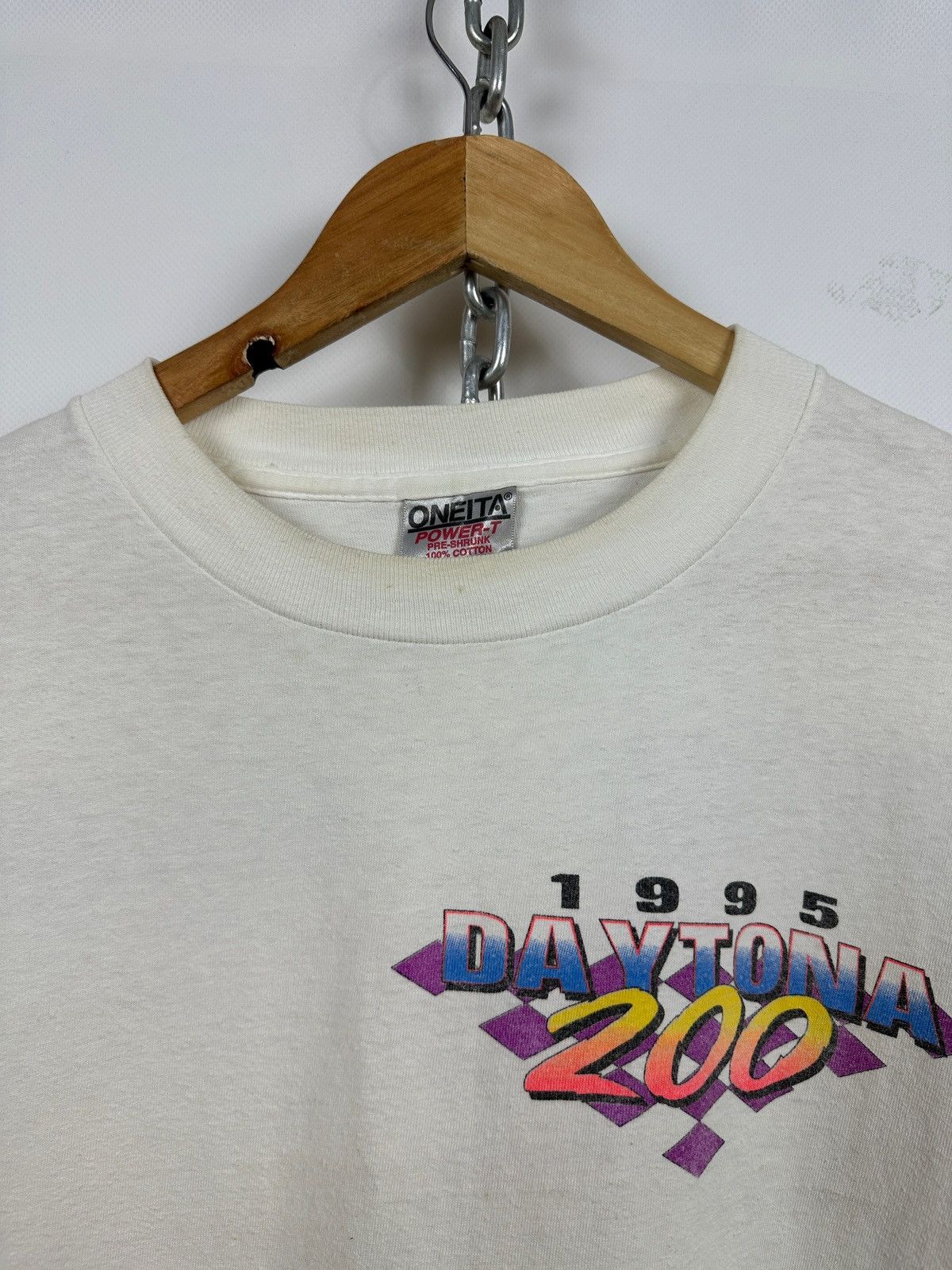 Vintage 1995 Vintage Daytona 200 Moto Single Stitch T-Shirt Size US XL / EU 56 / 4 - 16 Thumbnail