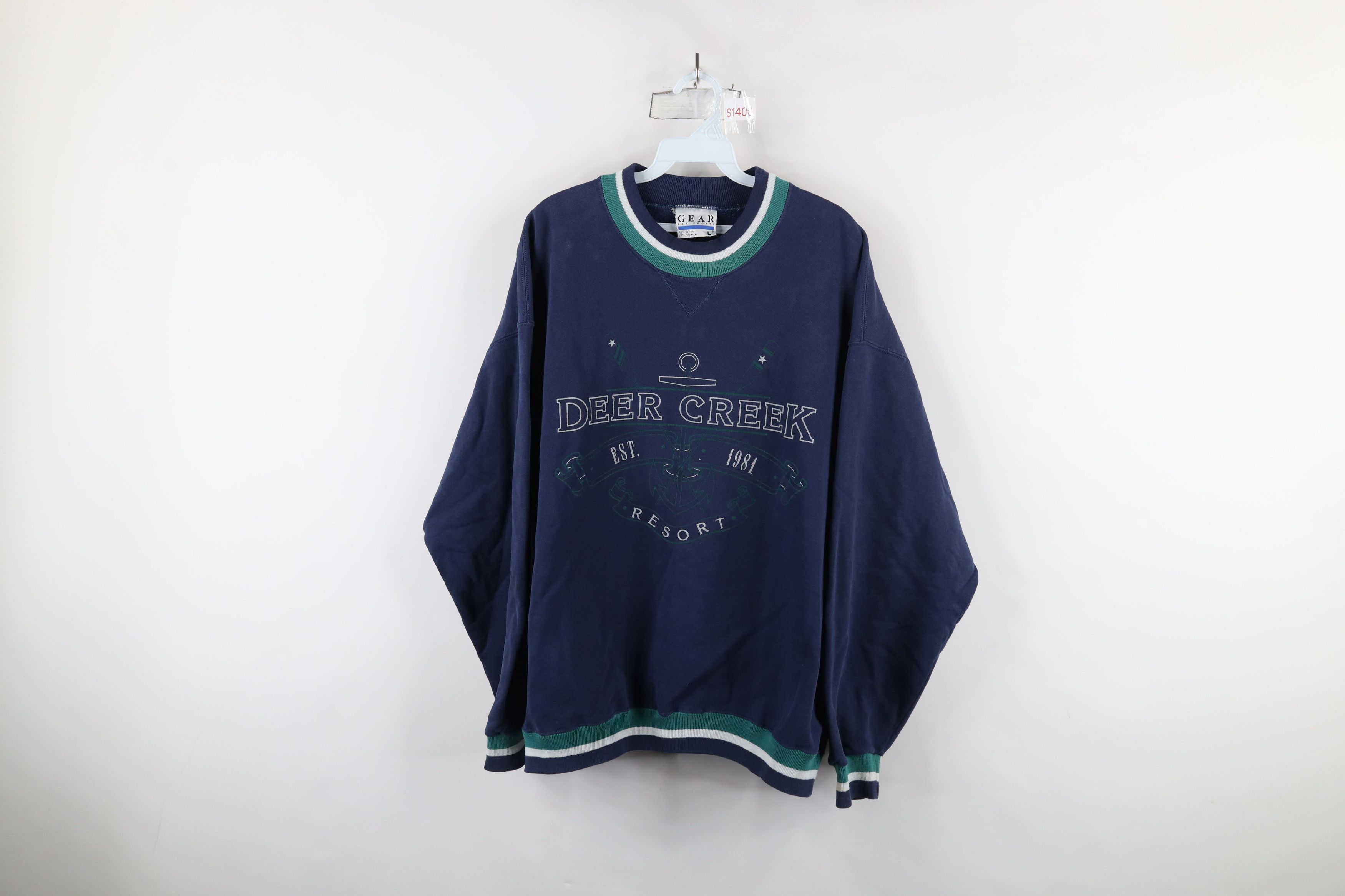 Vintage Vintage 90s Streetwear Creek Resort Heavy Sweatshirt USA Size US L / EU 52-54 / 3 - 1 Thumbnail