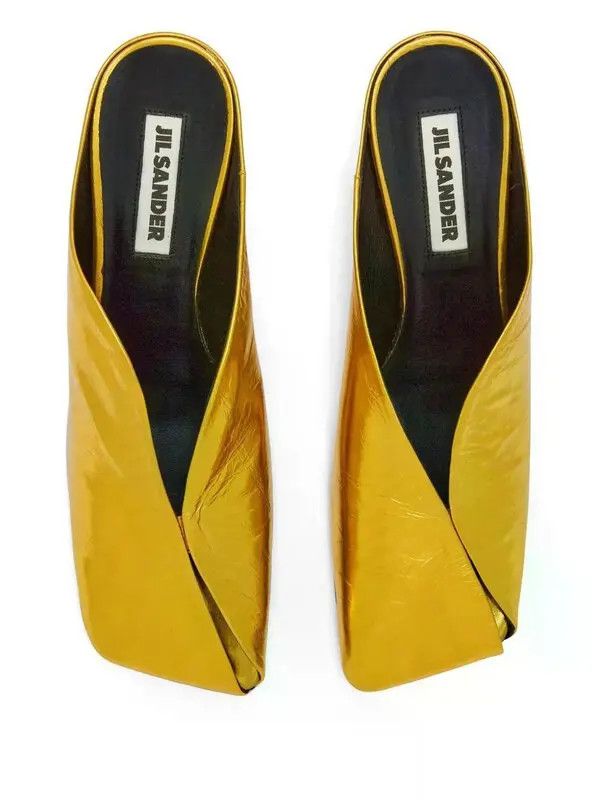 Jil Sander o1loc1c0426 40mm Metallic Mules in Golden Size US 5 / IT 35 - 4 Thumbnail