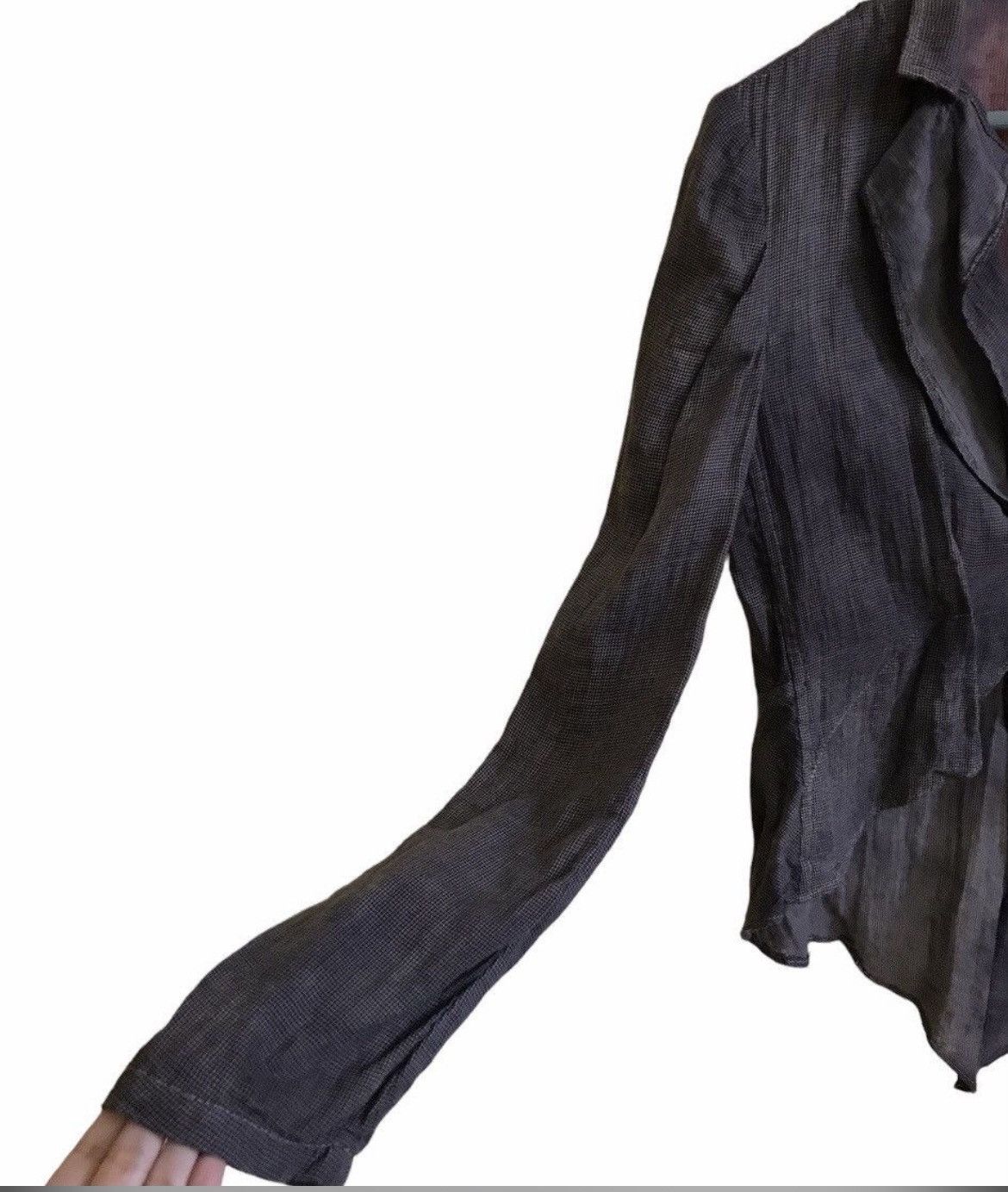 Yohji Yamamoto Yohji Yamamoto + Noir Symmetrical Plaid Blazer Jacket Size S / US 4 / IT 40 - 3 Thumbnail
