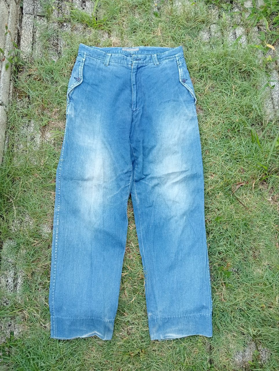Issey Miyake VINTAGE ISSEY MIYAKE MEN PANTS - SIZE L BLUE Size US 31 - 1 Thumbnail