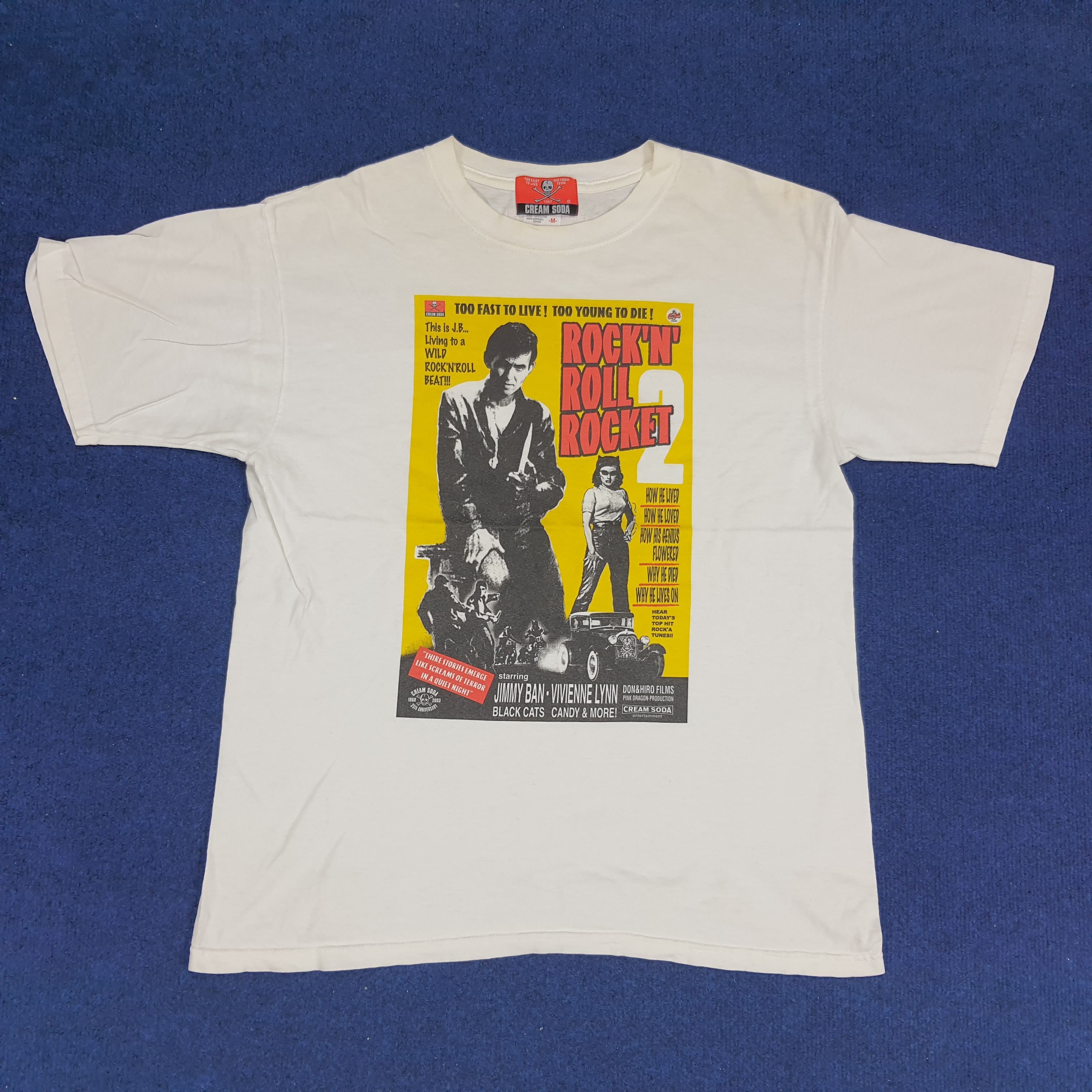 Japanese Brand × Vintage Vintage Cream Soda Rock'n Roll Rocket Photo Tee Tshirt Size US M / EU 48-50 / 2 - 1 Thumbnail