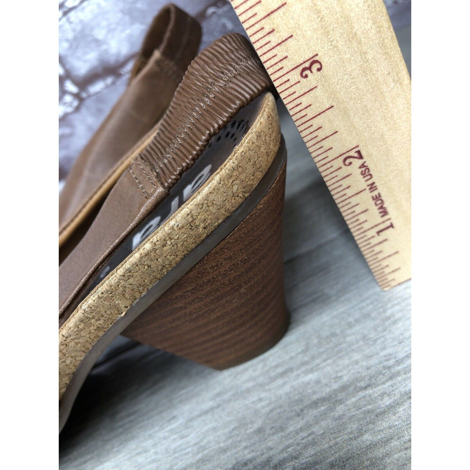 Other Ara Brown Leather Cross Strap Wooden Stacked Heel Sandals Wo Size US 8 / IT 38 - 7 Thumbnail