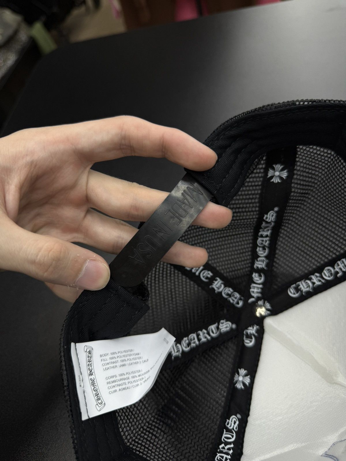 Chrome Hearts Chrome Hearts Triple Leather USA Cross SnapBack (NEW) Size ONE SIZE - 11 Thumbnail