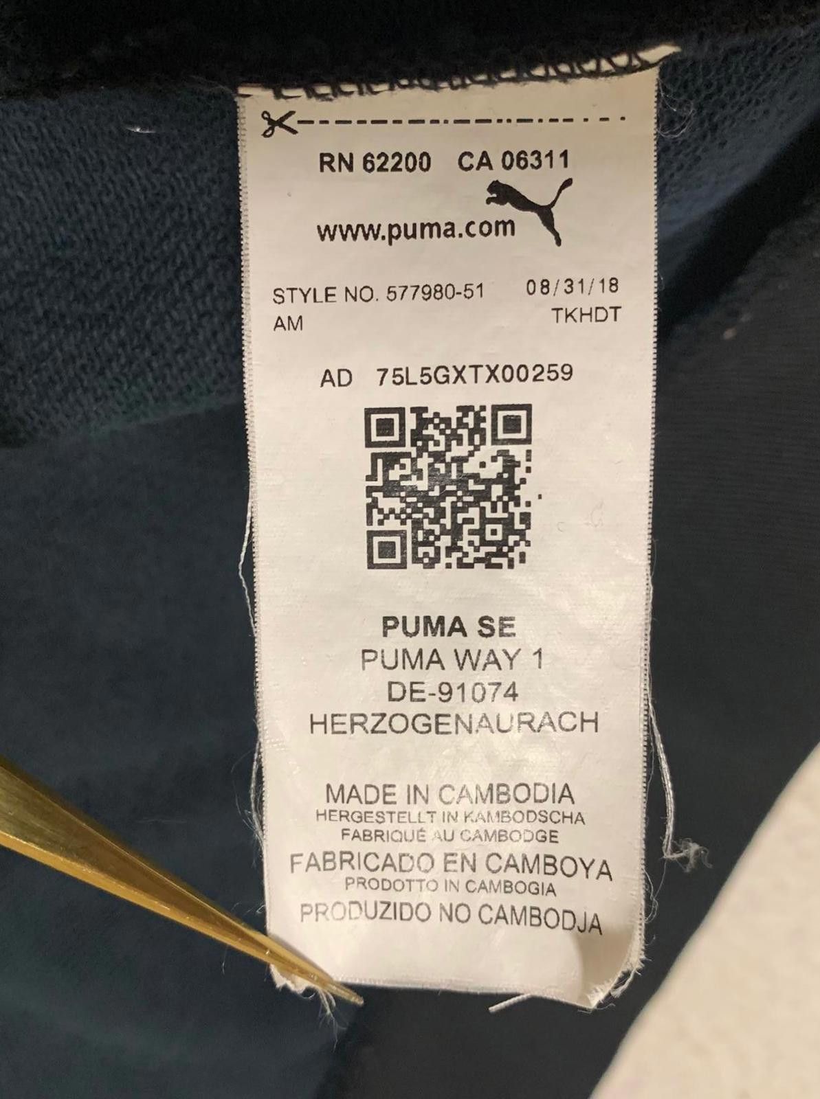 Puma Puma Men's Size L Black Royal Blue Blue Track Jacket Zip Up Size US 34 / EU 50 - 12 Thumbnail