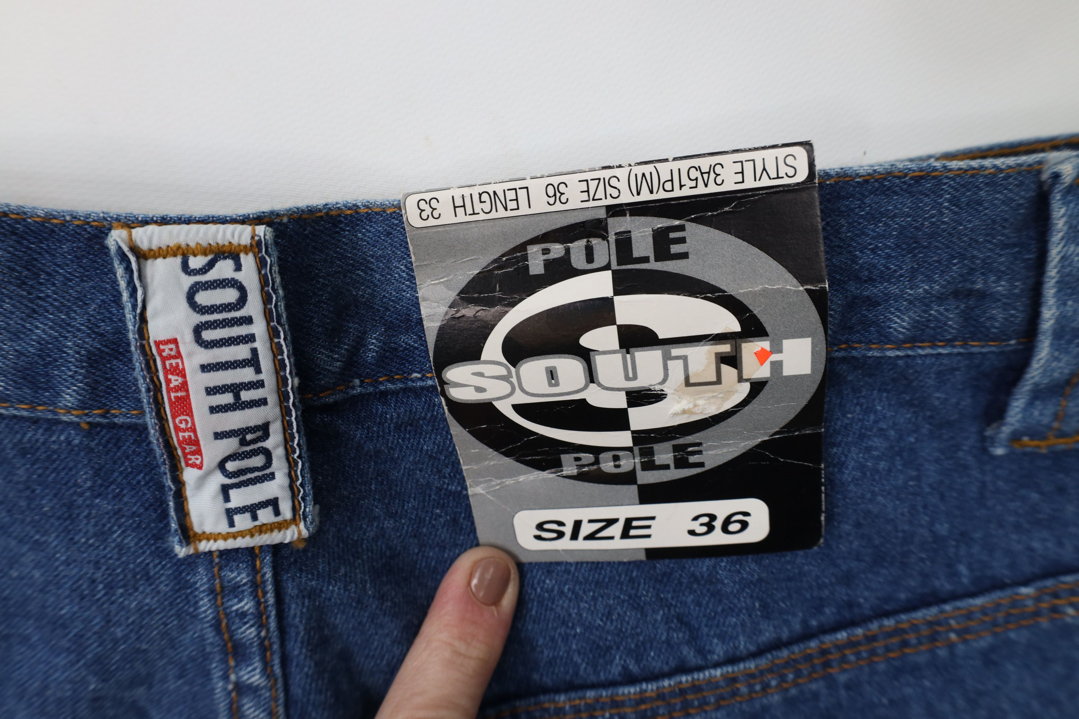 Southpole Deadstock Vintage 90s Y2K Southpole Fit Wide Leg Denim Jeans Size US 36 / EU 52 - 16 Thumbnail
