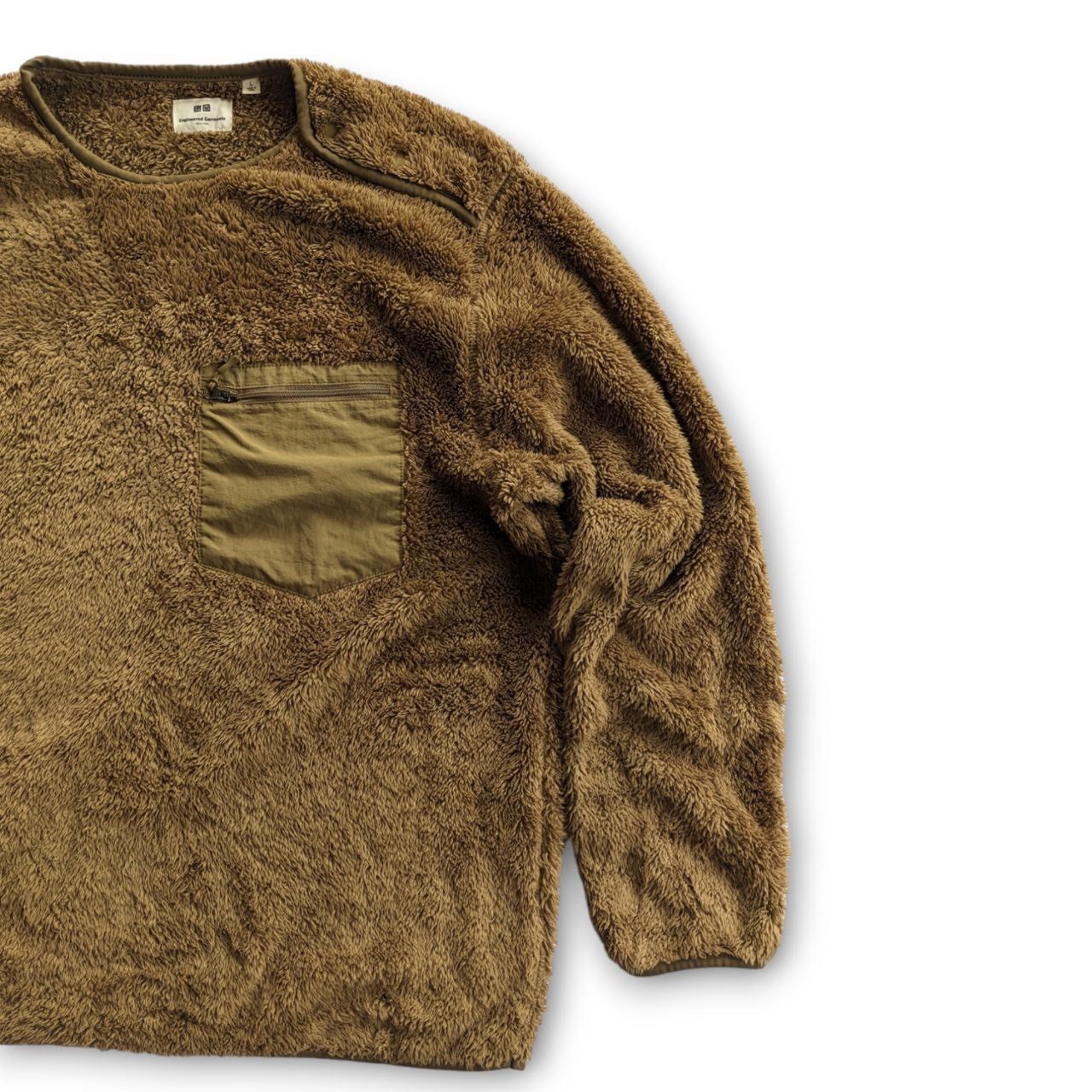 image of Engineered Garments x Uniqlo Sherpa Fleece Jacket in Brown, Men's (Size Large)