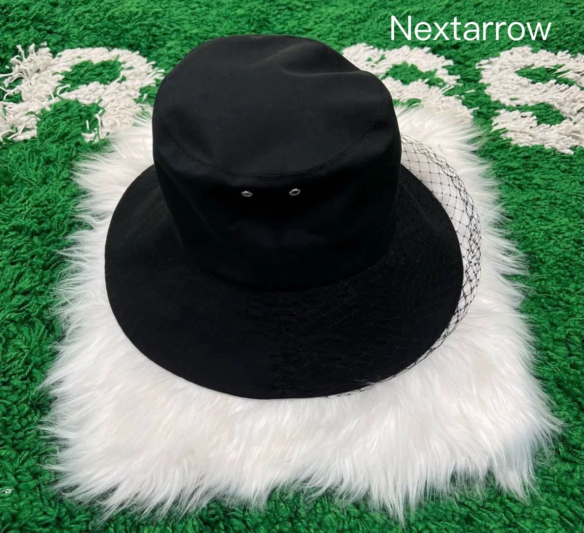 Dior Dior Teddy-D Black Mesh Fisherman's Hat 2412-Nextarrow Size ONE SIZE - 1 Thumbnail