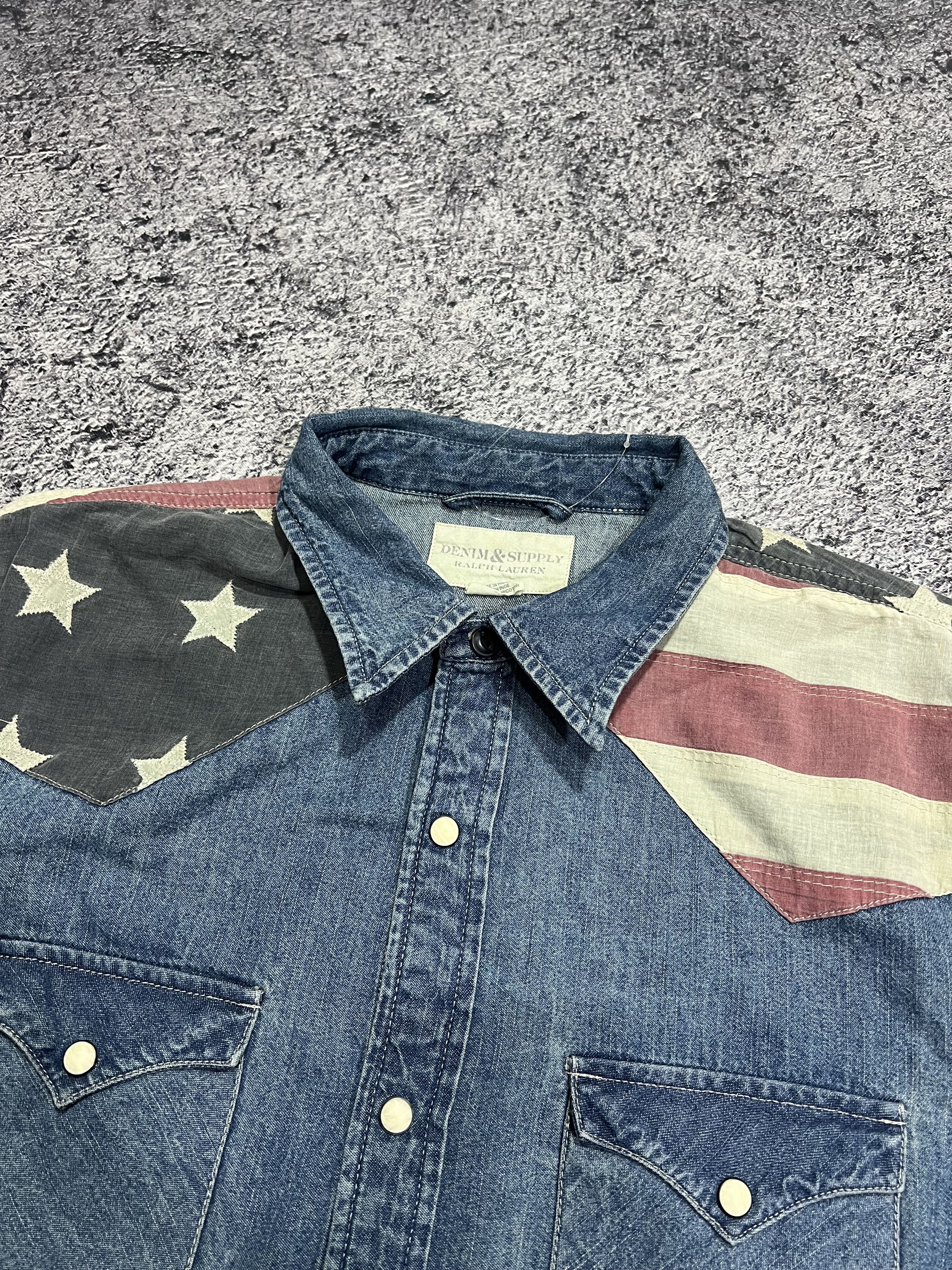 Kapital 2000s Archival Polo Ralph Lauren RRL Denim Jeans Shirt y2k Size US L / EU 52-54 / 3 - 2 Thumbnail