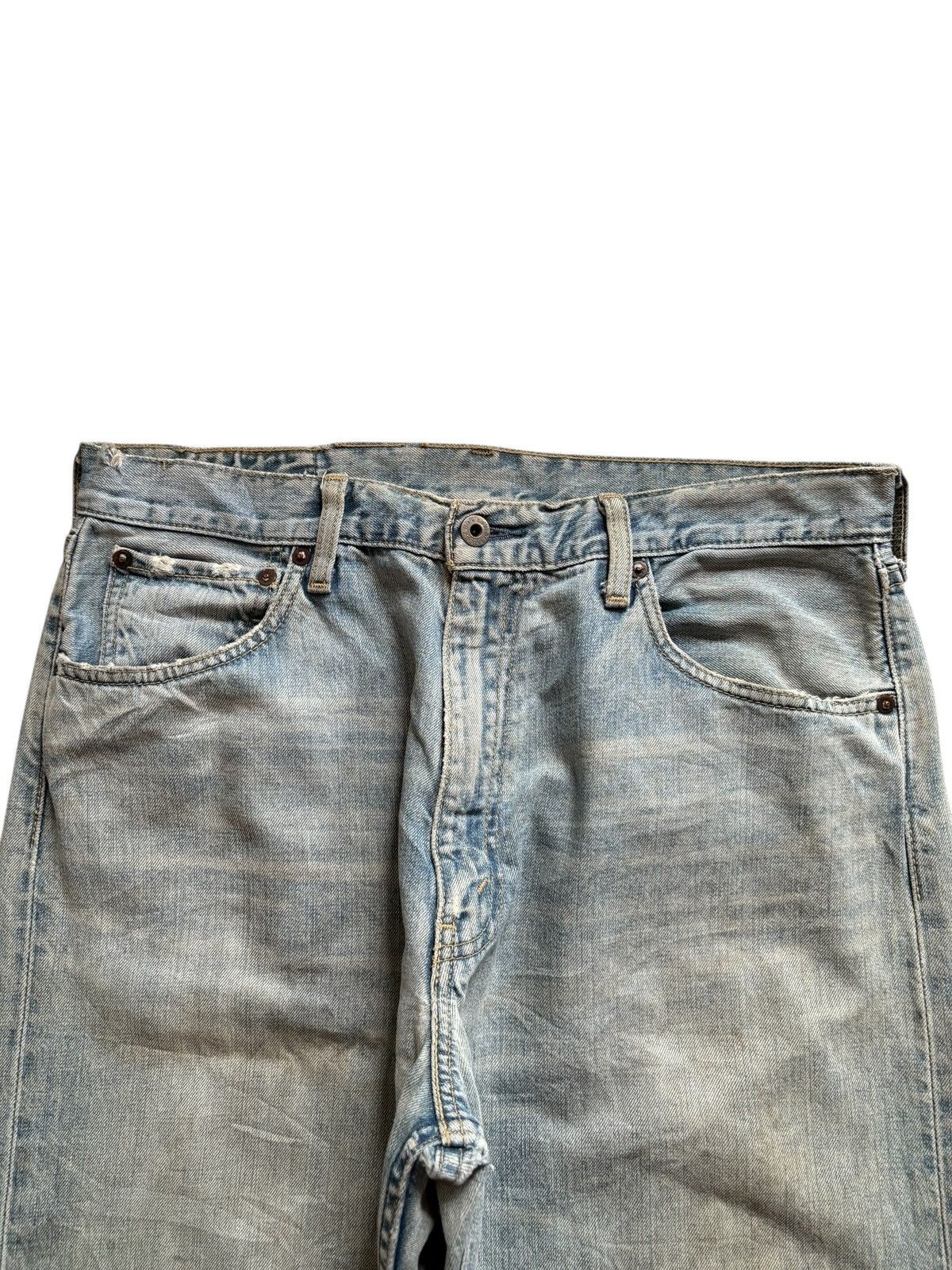 LVC × Levi's × Levi's Vintage Clothing Vintage 90s Levis 504 Mud Wash Distressed Ripped Baggy Jean Size US 34 / EU 50 - 4 Thumbnail