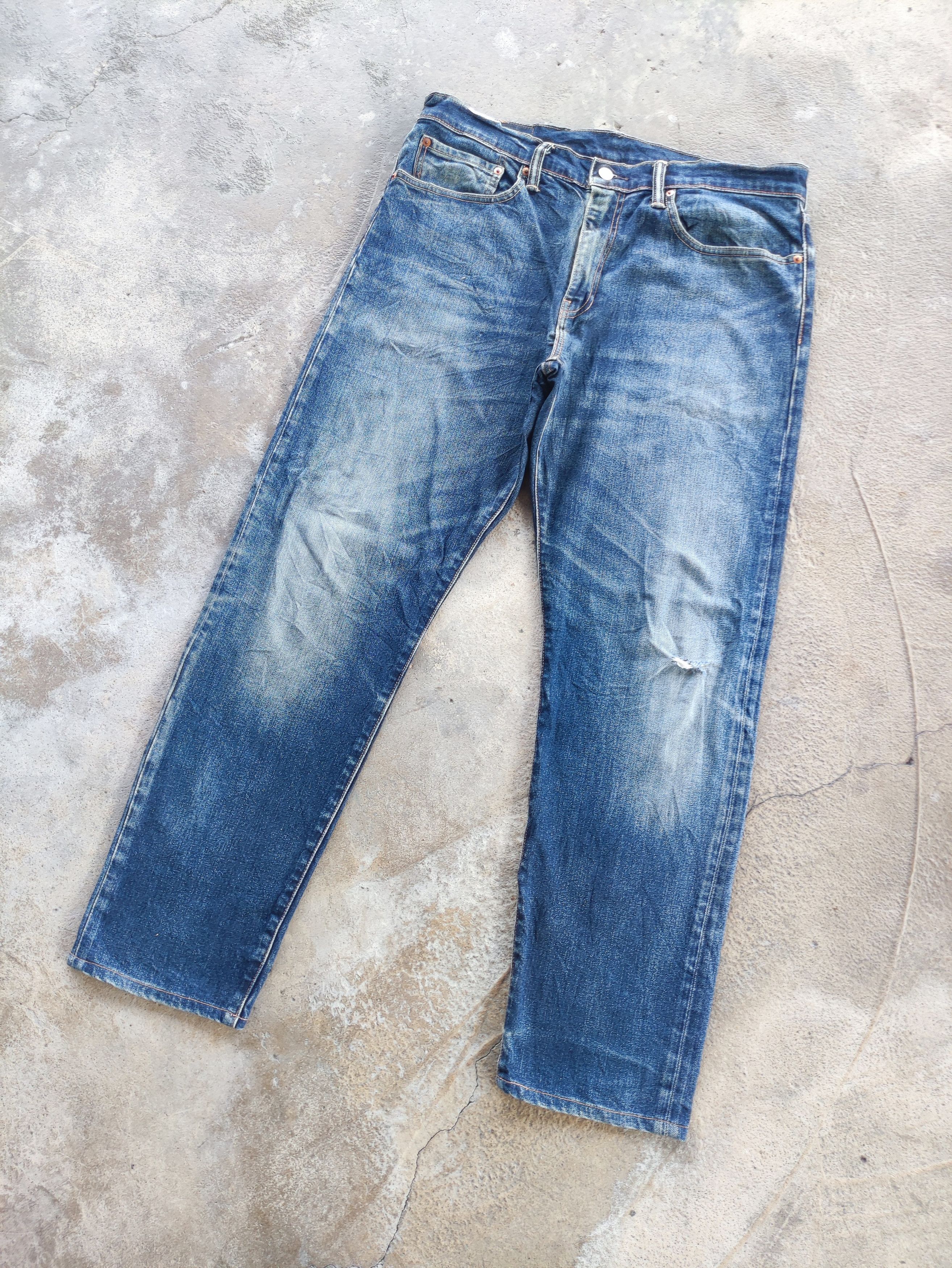 Jean × Levi's × Vintage VINTAGE LEVI’S 502 DISTRESSED JEANS FADED DENIM PANTS W35 Size US 35 - 1 Thumbnail