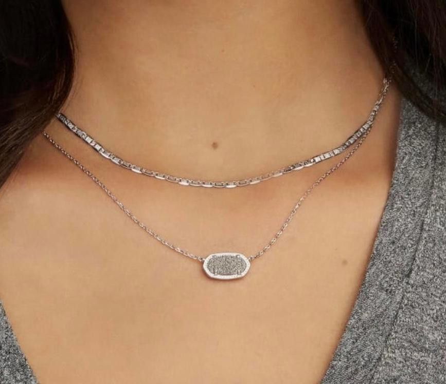Kendra Scott Kendra Scott Elisa Multi Strand Necklace Platinum Drusy Size ONE SIZE - 2 Thumbnail