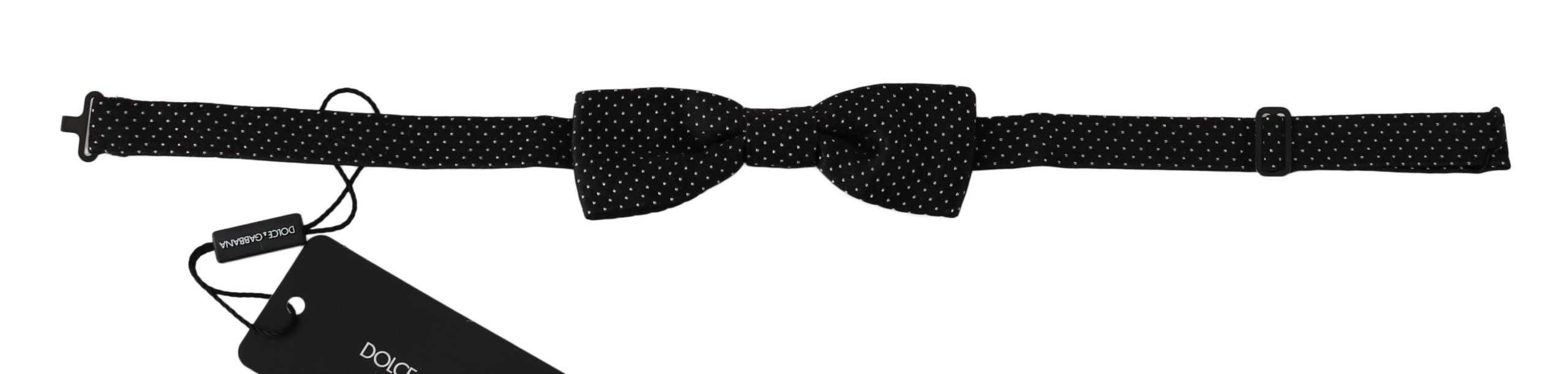 Dolce & Gabbana Elegant Black Polka Dot Silk Bow Men's Tie Size ONE SIZE - 1 Thumbnail