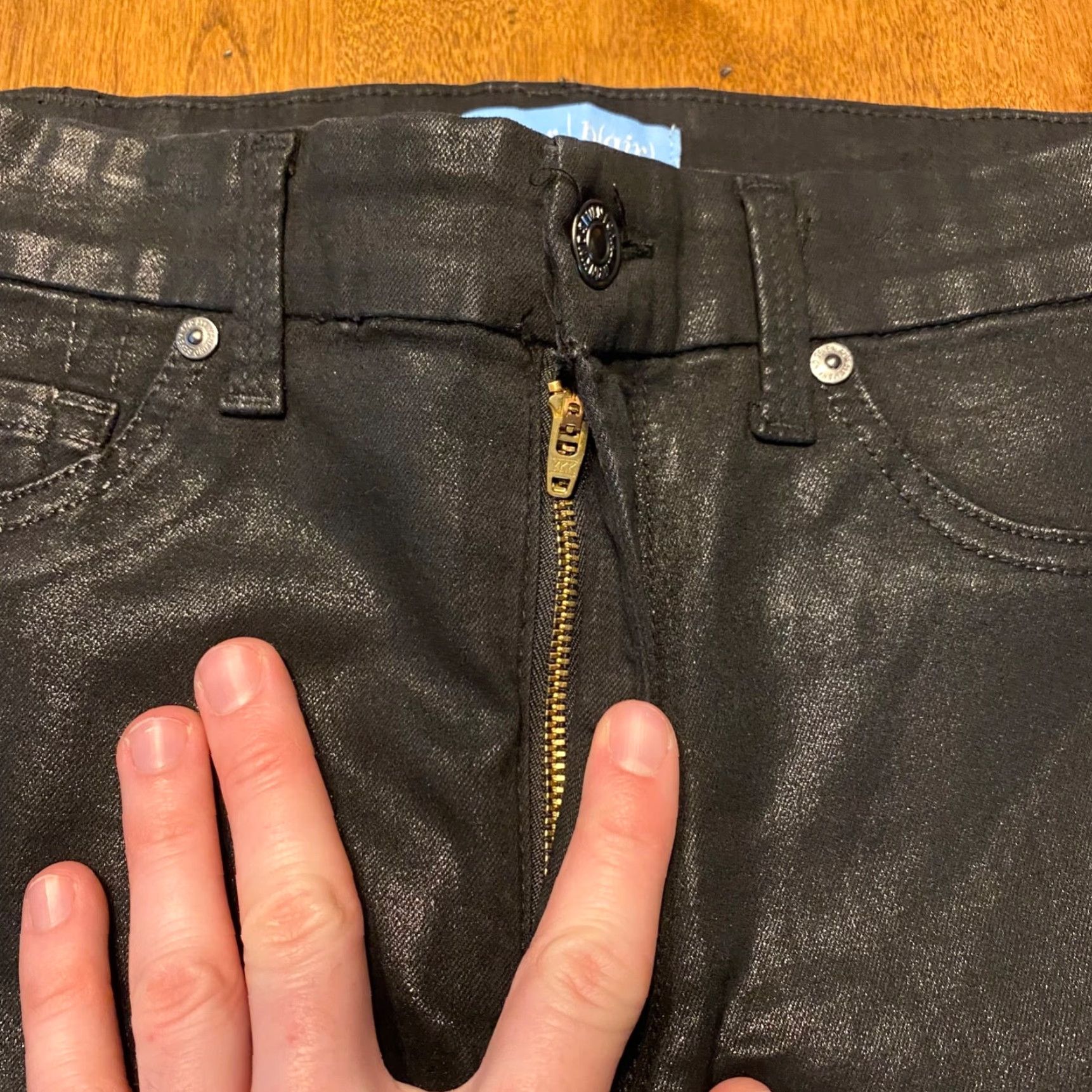 7 For All Mankind 7 For All Mankind Jeans Womens 28 Black 26" Inseam Glossy Size 28" / US 6 / IT 42 - 3 Thumbnail