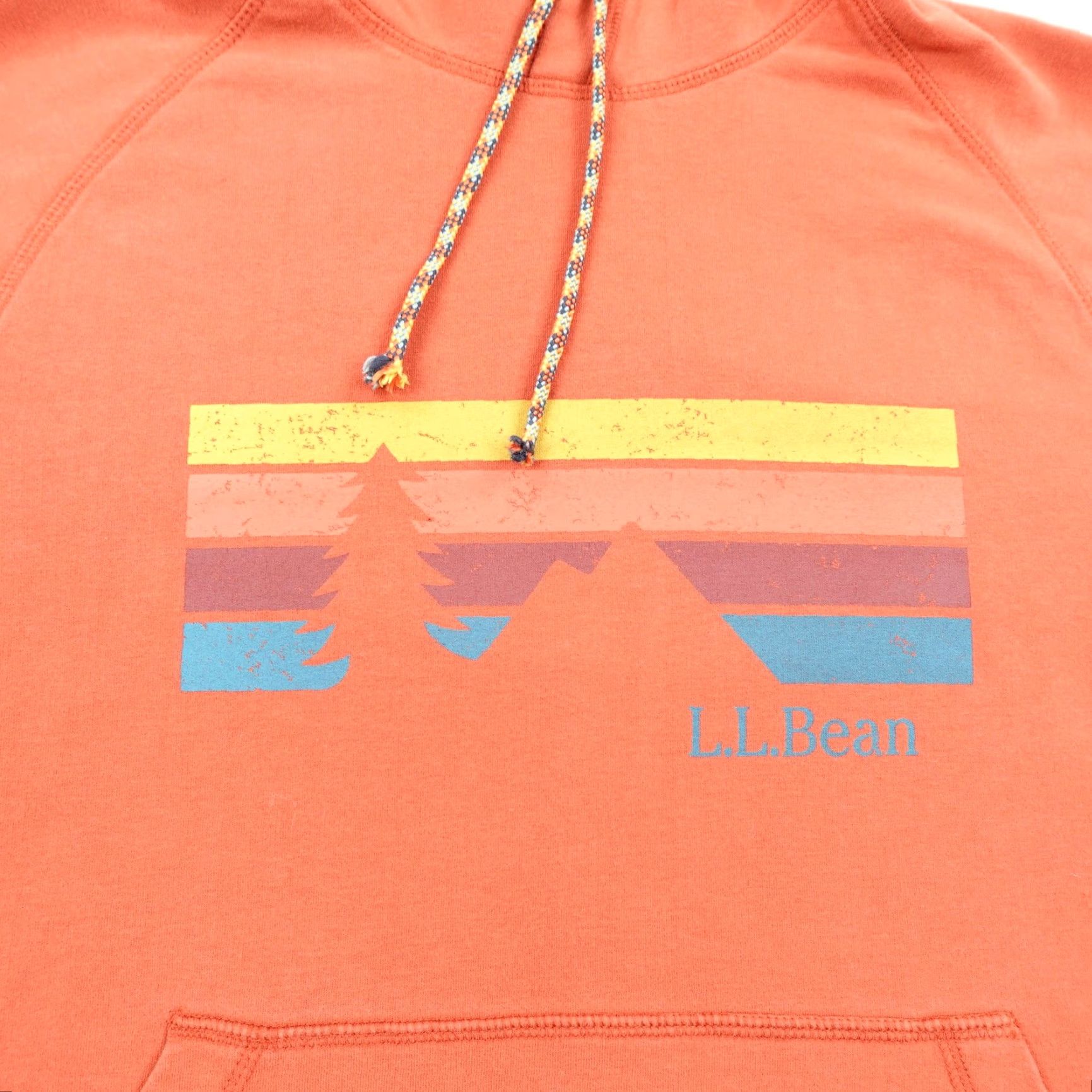 Vintage LL Bean Hoodie Mens Medium Orange Graphic Pullover Sweatshirt Size US M / EU 48-50 / 2 - 2 Thumbnail