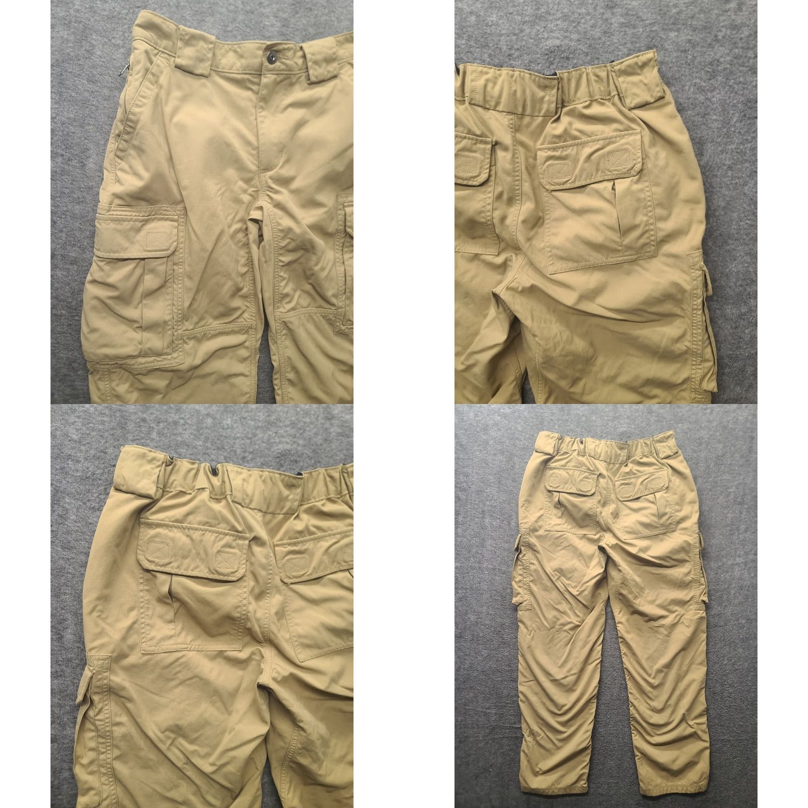 Vintage Duluth Trading Pants Womens M 28x32 Dry on the Fly Regular Fit Mid Rise Cargo Pants Beige Nylon Canvas with Pockets Size 32" / US 10 / IT 46 - 8 Thumbnail