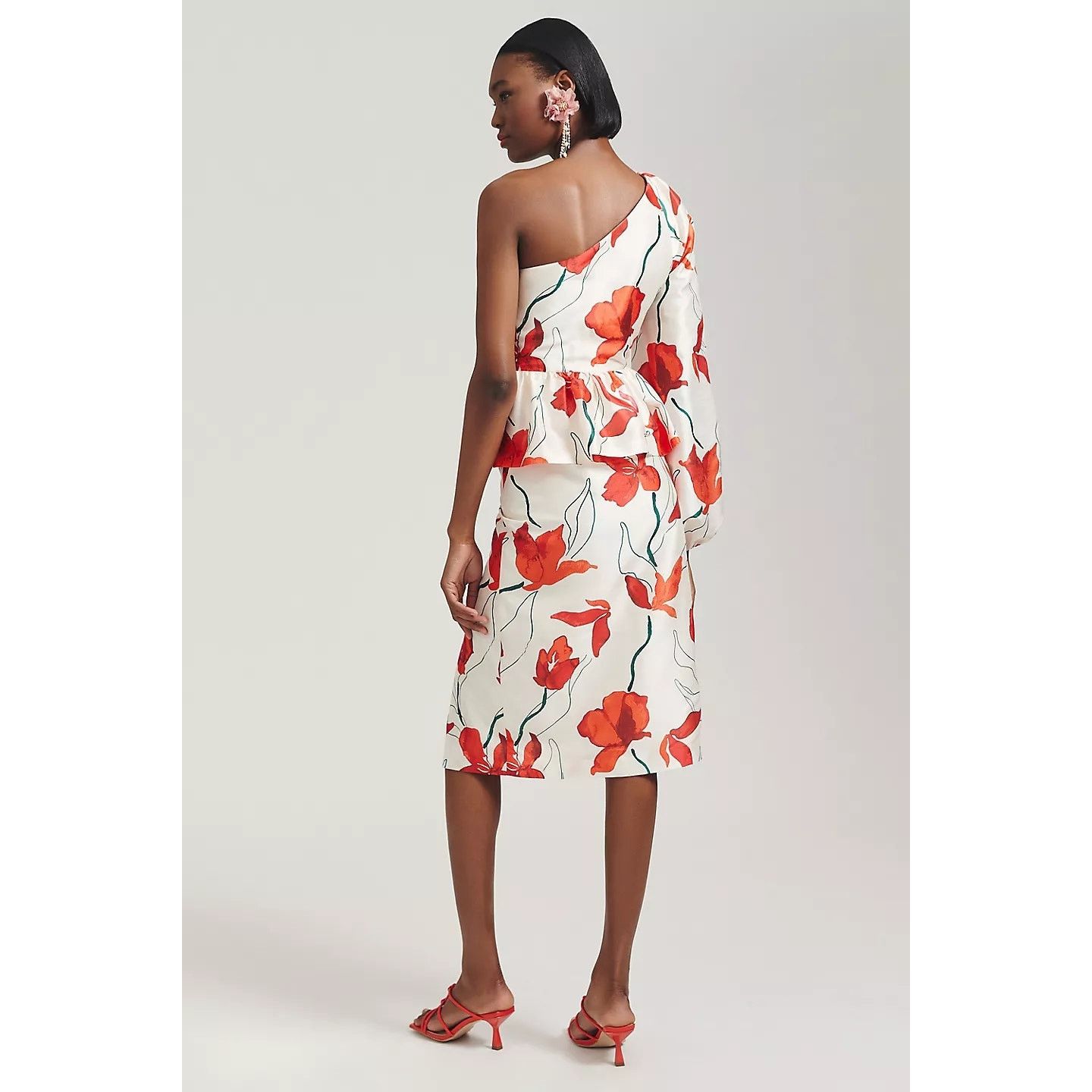 Anthropologie NWT ANTHROPOLOGIE Hutch One-Shoulder Peplum Dress $198 Sz 6 Size M / US 6-8 / IT 42-44 - 4 Thumbnail