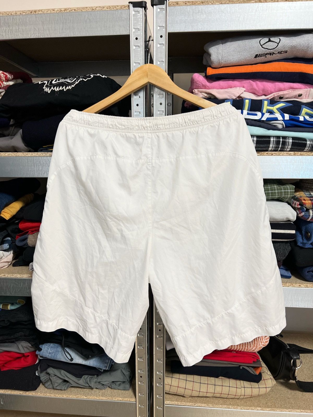 Nike × Vintage Vintage Nike Tennis Nylon White Shorts Swoosh Logo Hype Y2K Size US 38 / EU 54 - 4 Thumbnail