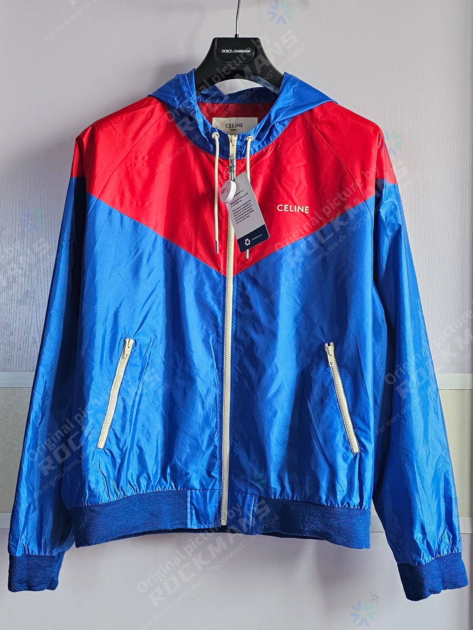 Celine Celine Triomphe Colorblock Pattern WindbreakerJacket Size 56 Size US XL / EU 56 / 4 - 1 Thumbnail