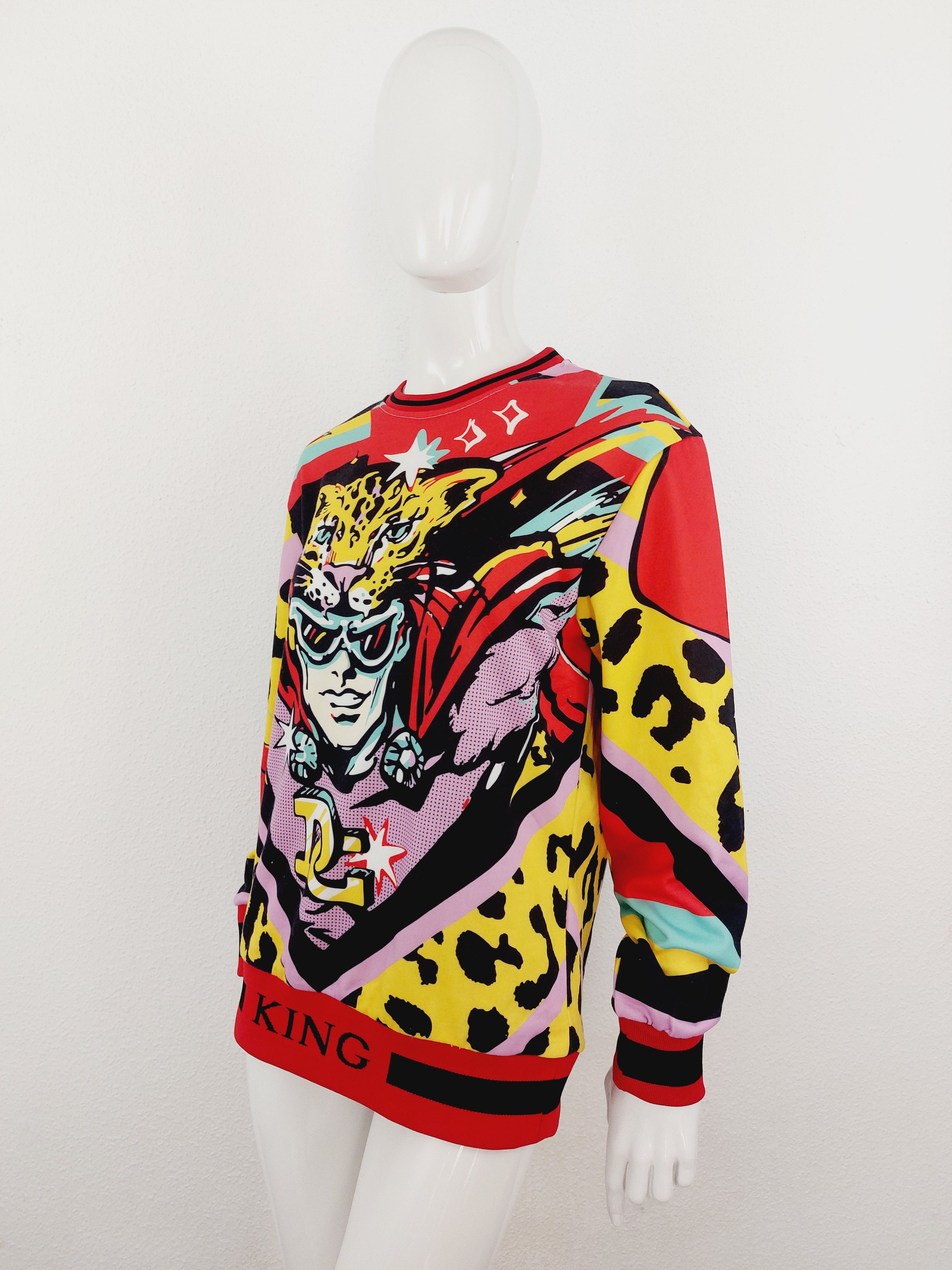 Dolce & Gabbana Dolce & Gabbana 2019 Leopard King D&G Superhero Sweatshirt Size US S / EU 44-46 / 1 - 7 Thumbnail