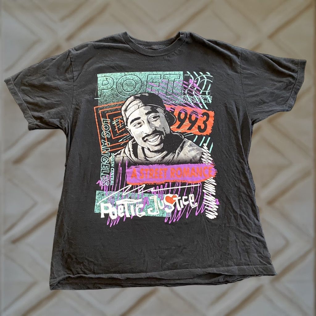 Vintage Rare Poetic Justice “A Street Romance” T-Shirt Black L 1993 Front Mens L Men Size L / US 10 / IT 46 - 1 Thumbnail
