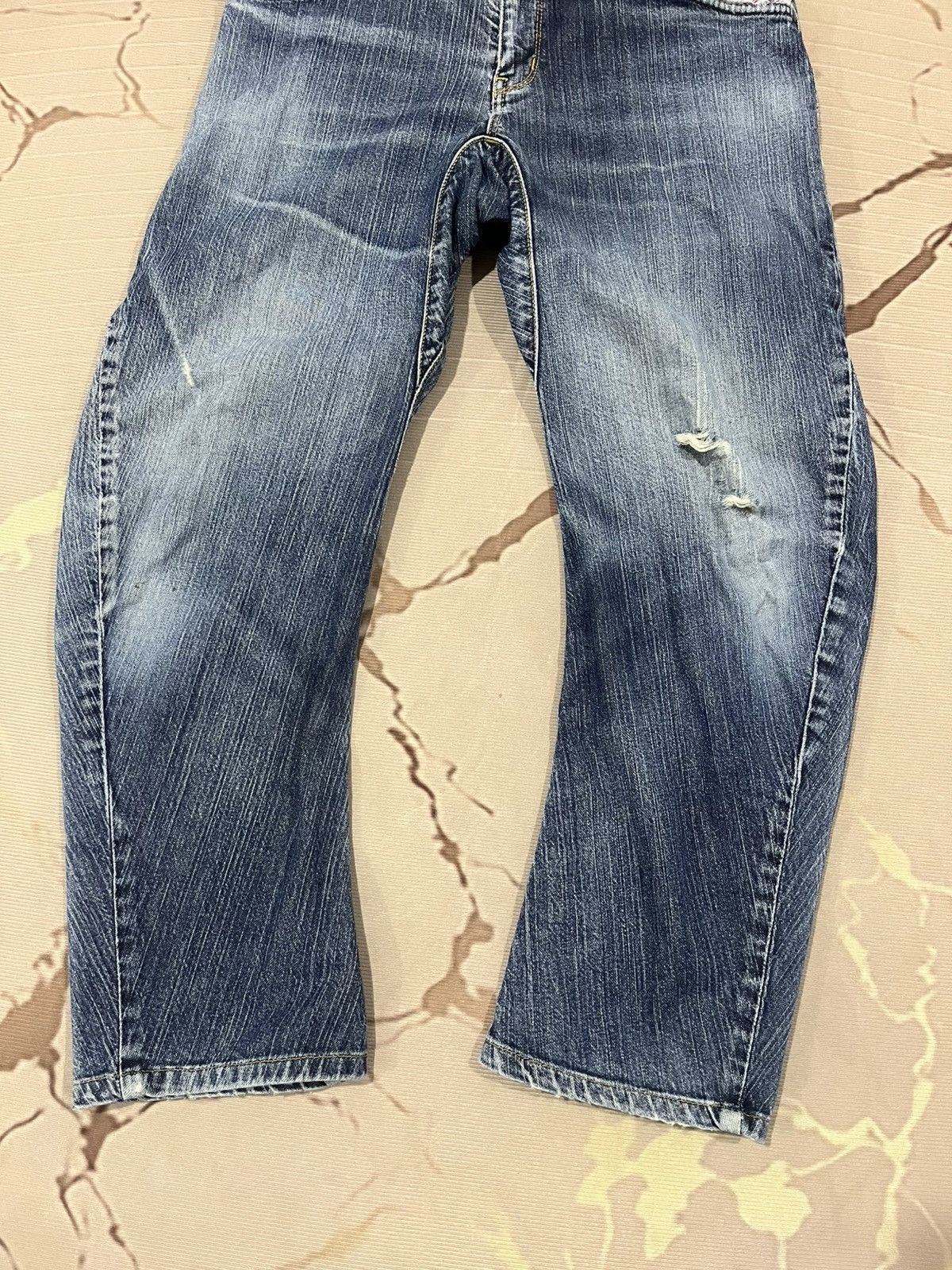 Edwin Edwin Blue Trip 3D Curved Distressed Denim Japan Size US 30 / EU 46 - 3 Thumbnail