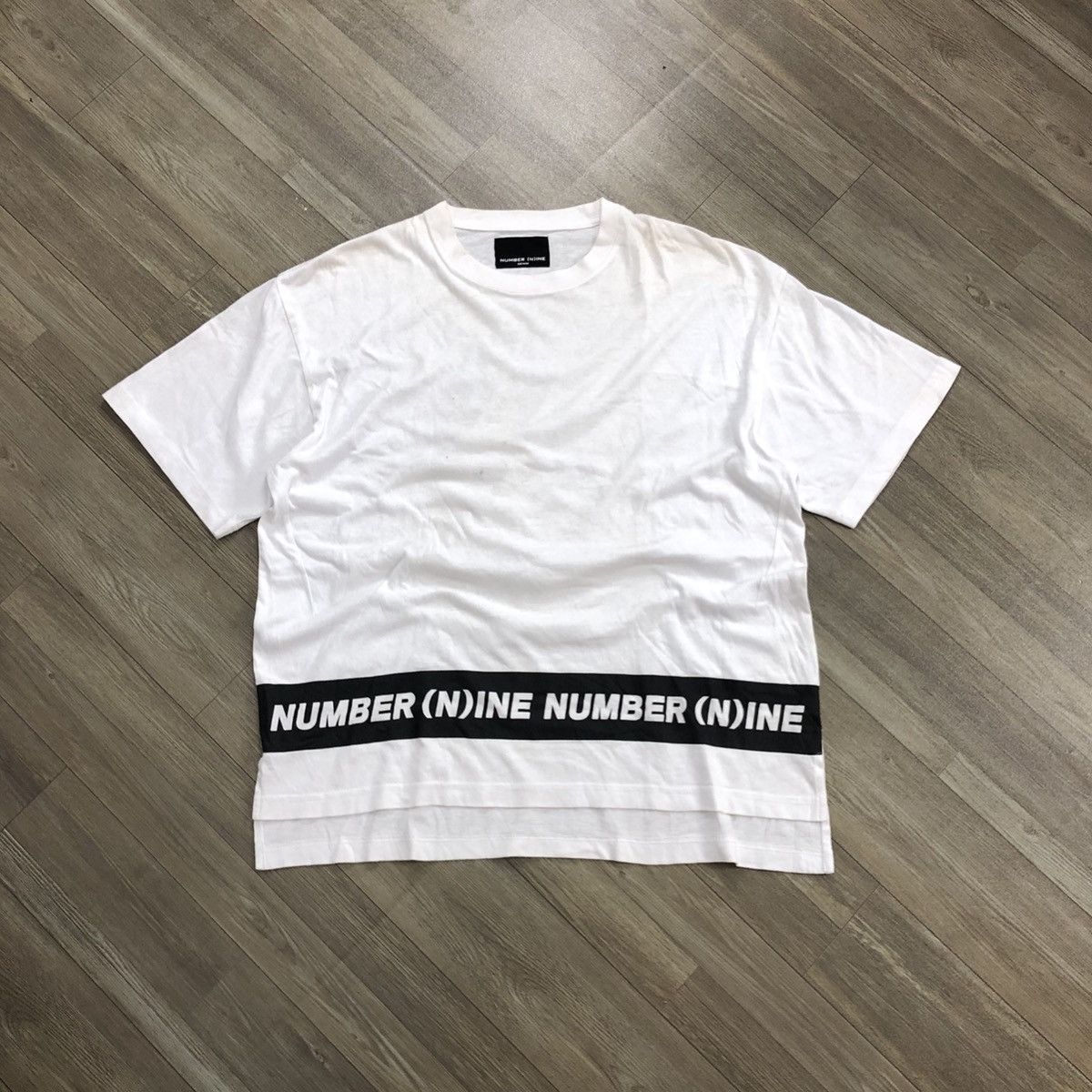 Number (N)ine 2000s Number (N)ine Denim Spell Out White Tshirt Size US M / EU 48-50 / 2 - 1 Thumbnail
