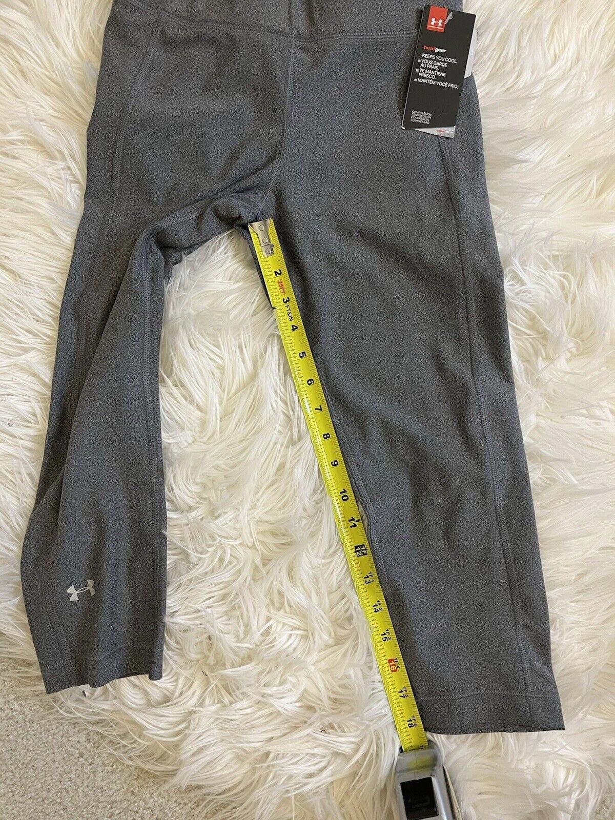 Under Armour NWT Women's Under Armour Capri Leggings Gray Medium M Size 32" / US 10 / IT 46 - 7 Thumbnail