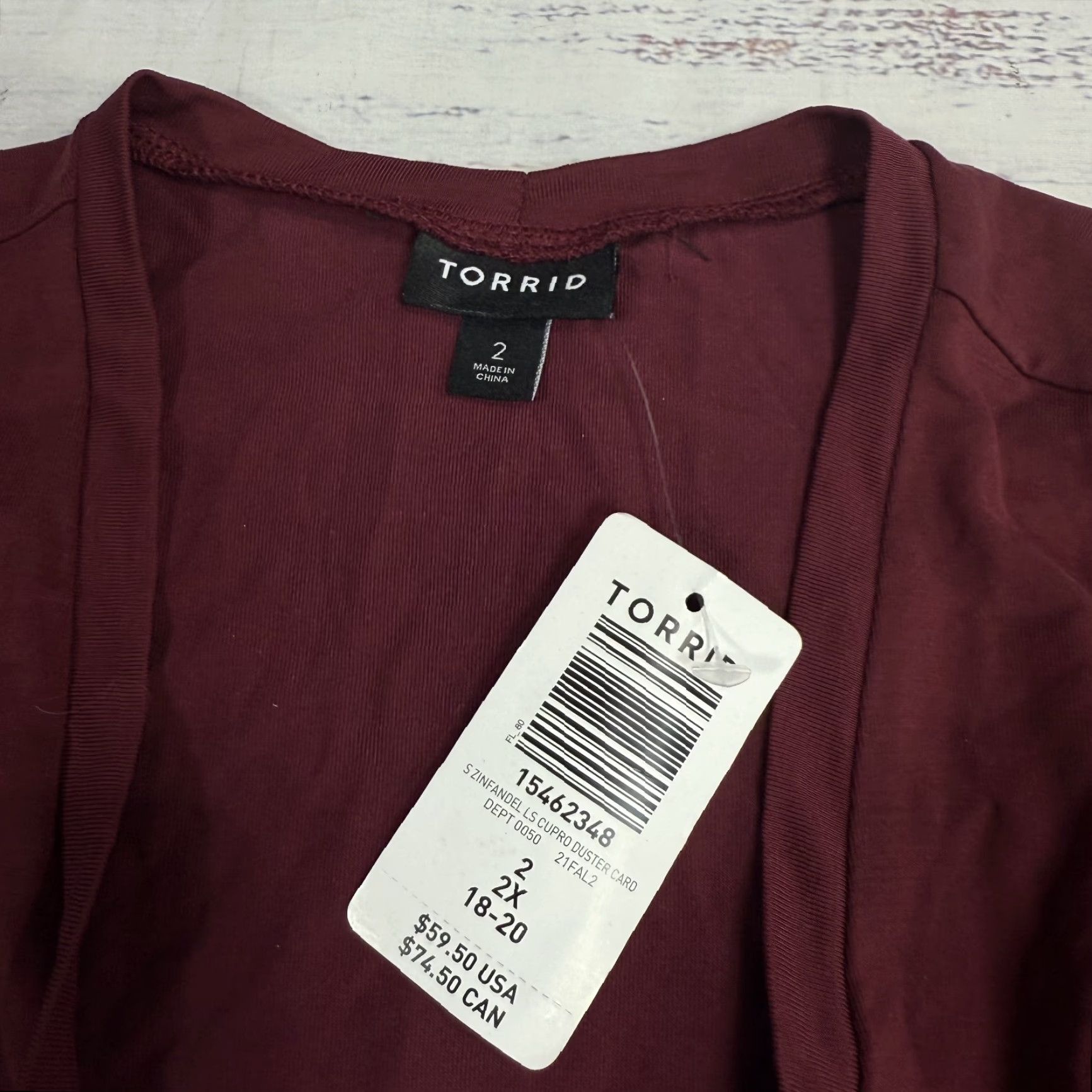 Torrid Torrid Red Long Duster Cardigan Open Front Stretch Modal Women's Sz 2X NWT Size XXL / US 16-18 / IT 52-54 - 6 Thumbnail
