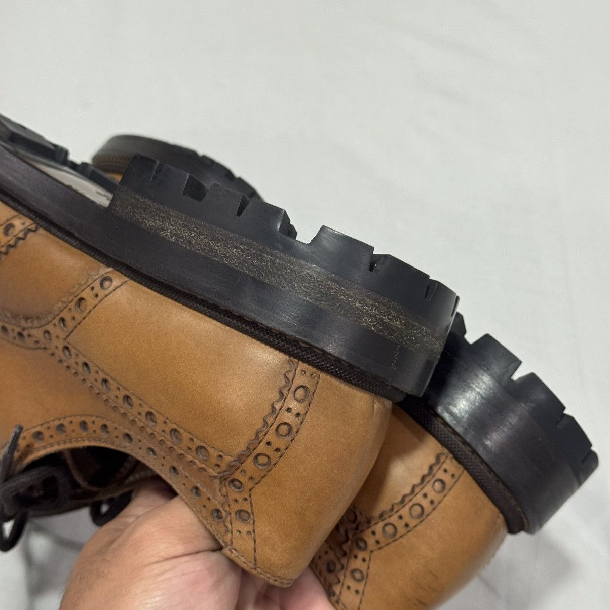 Brunello Cucinelli Brunello Cucinelli Wingtip Brogue Leather Shoes – Brown 🔥 Size US 10.5 / EU 43-44 - 18 Thumbnail