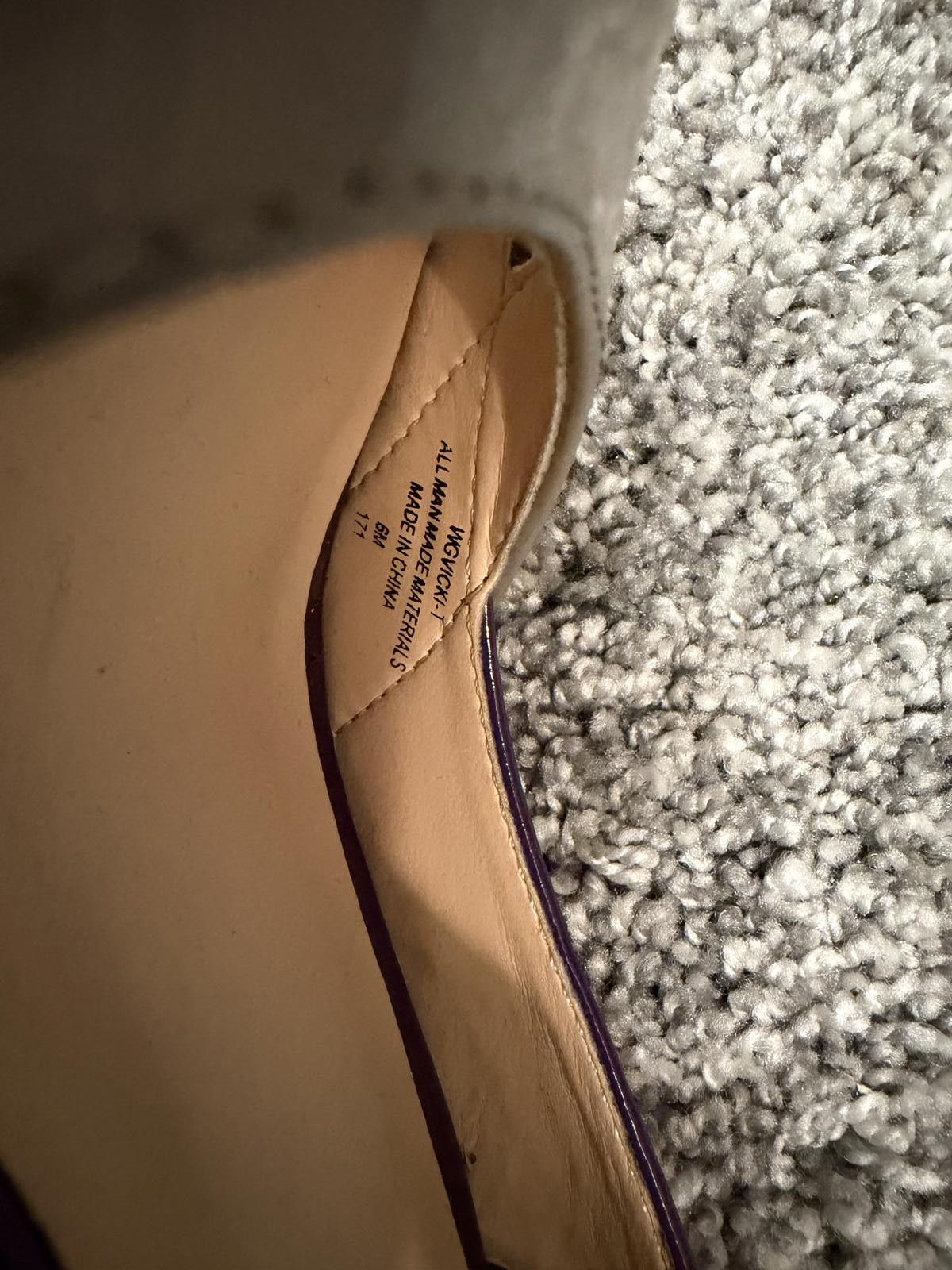 Guess Guess Women's Purple and Beige High Heel Peep Toe Pumps Sz 6 Size US 6 / IT 36 - 7 Thumbnail