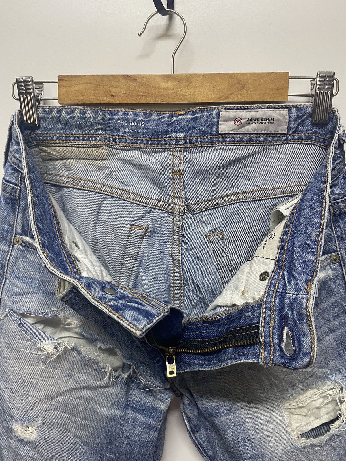 AG Adriano Goldschmied AG Adriano Goldschmied Distressed Denim Jeans Size 30" / US 8 / IT 44 - 9 Thumbnail