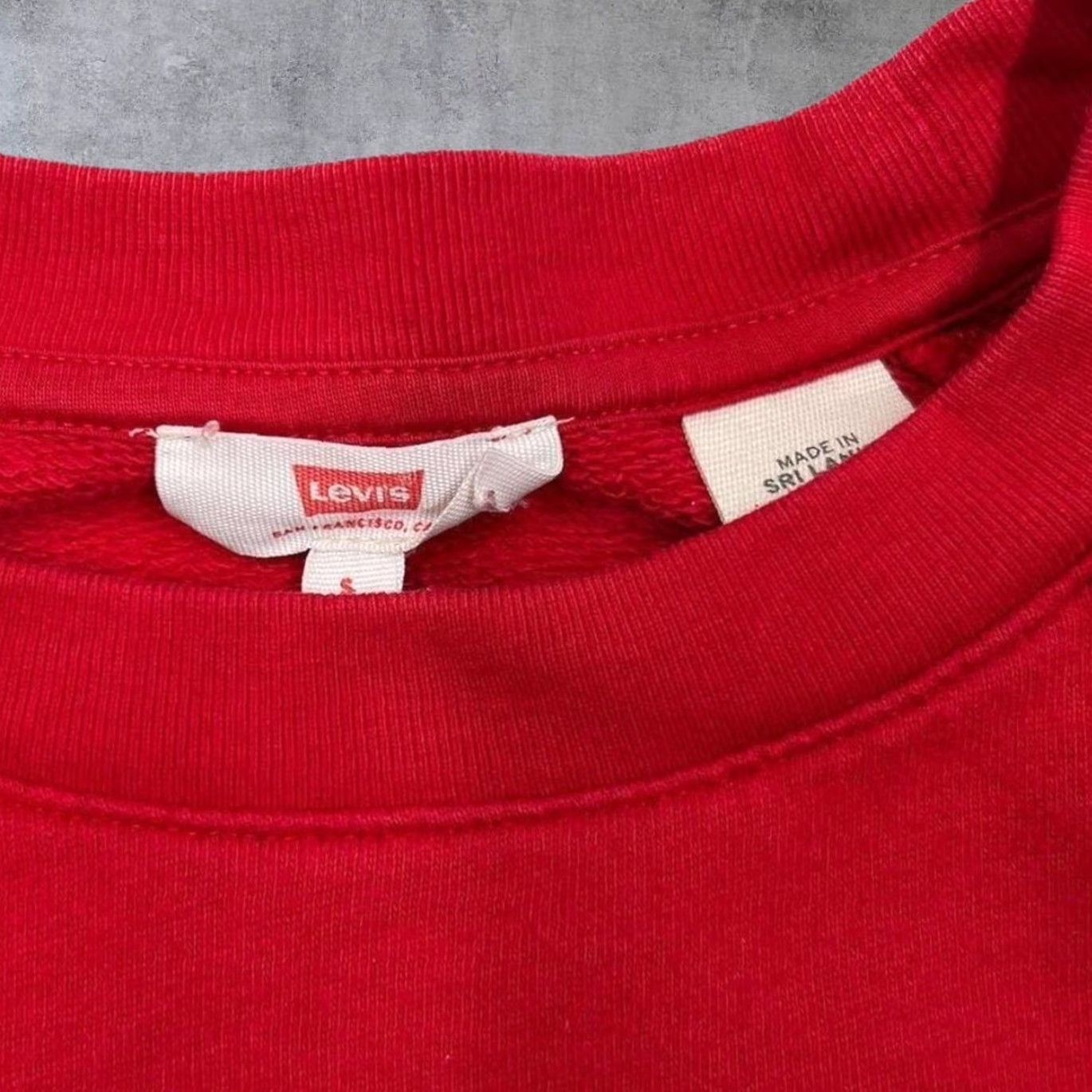 Levi's Levi’s Colour Block Embroidered Big Spellout Crewneck Sweatshirt Women S Red/White/Navy Blue Size S / US 4 / IT 40 - 4 Thumbnail