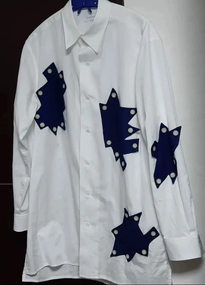 Yohji Yamamoto yohji yamamoto21ss mainline blue patch shirt 2503-Nextarrow Size US L / EU 52-54 / 3 - 1 Thumbnail