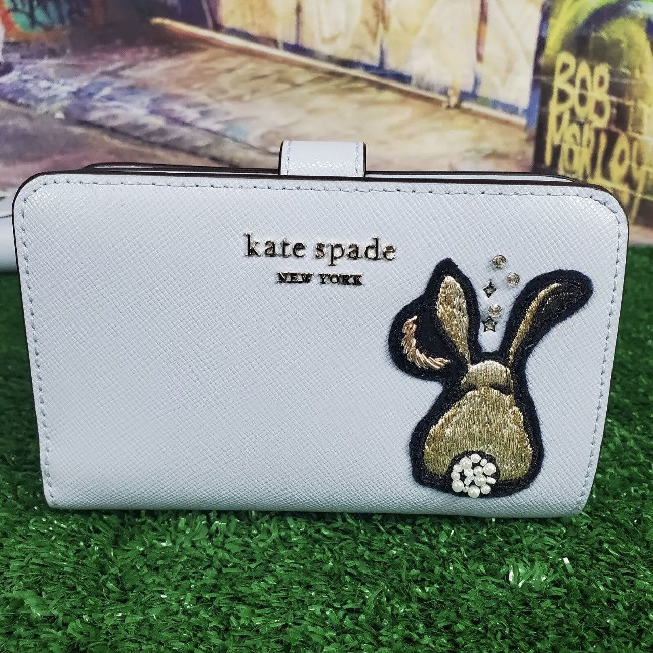 Kate store Spade Bunbun Bunny Small Slim Card Holder Wallet