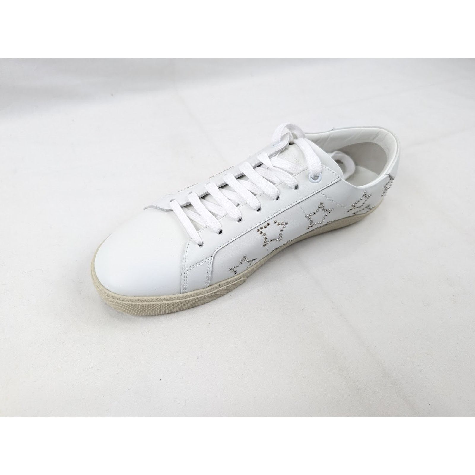 Saint Laurent Paris o1rshd1 SL/06 Star Merid Low-Top Sneakers in Blanc Optique Size US 9.5 / EU 42-43 - 8 Thumbnail
