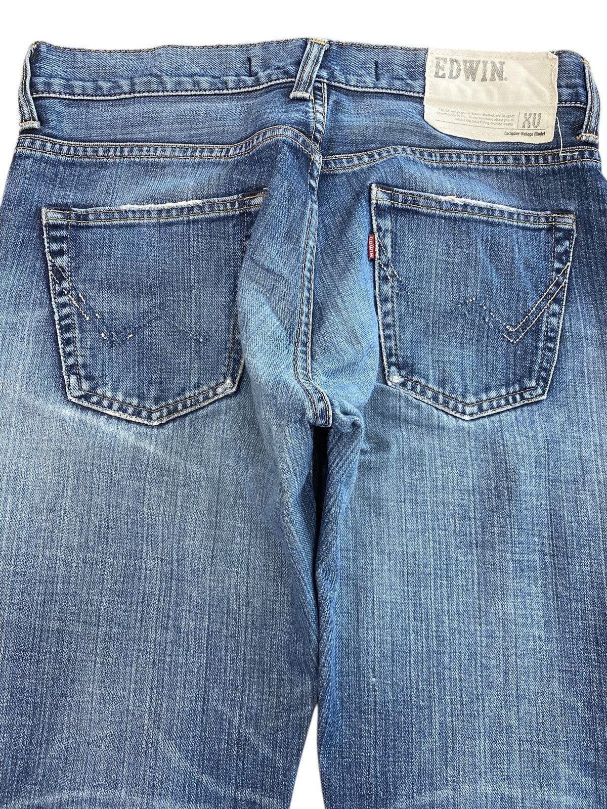 Edwin Edwin Faded Wash Whiskered Style Flare Jeans Size US 32 / EU 48 - 4 Thumbnail